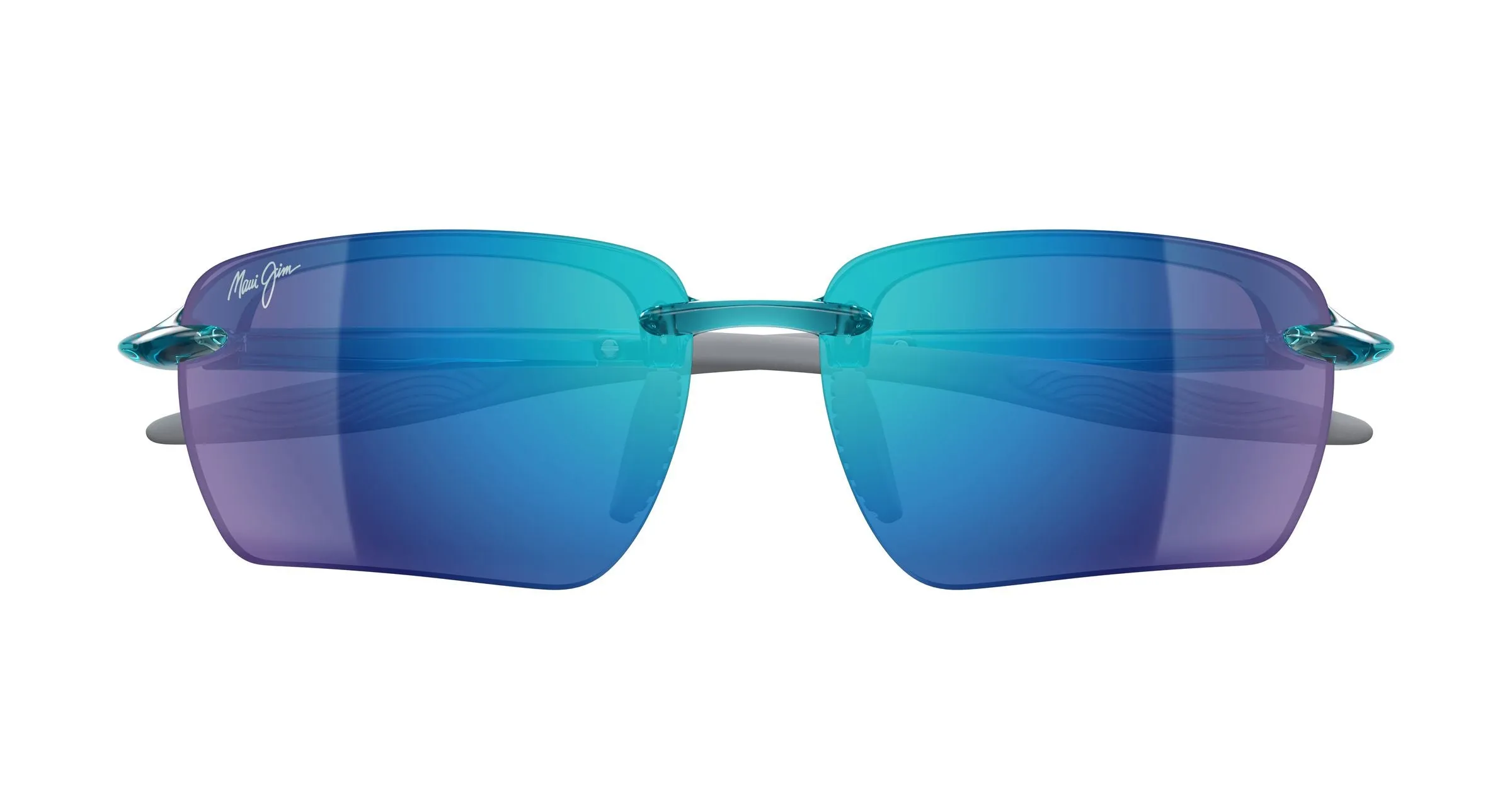 Maui Jim MJ0337SA 013 Occhiali da sole Bio-iniettato Blu Blu Geometrica - immagine 2
