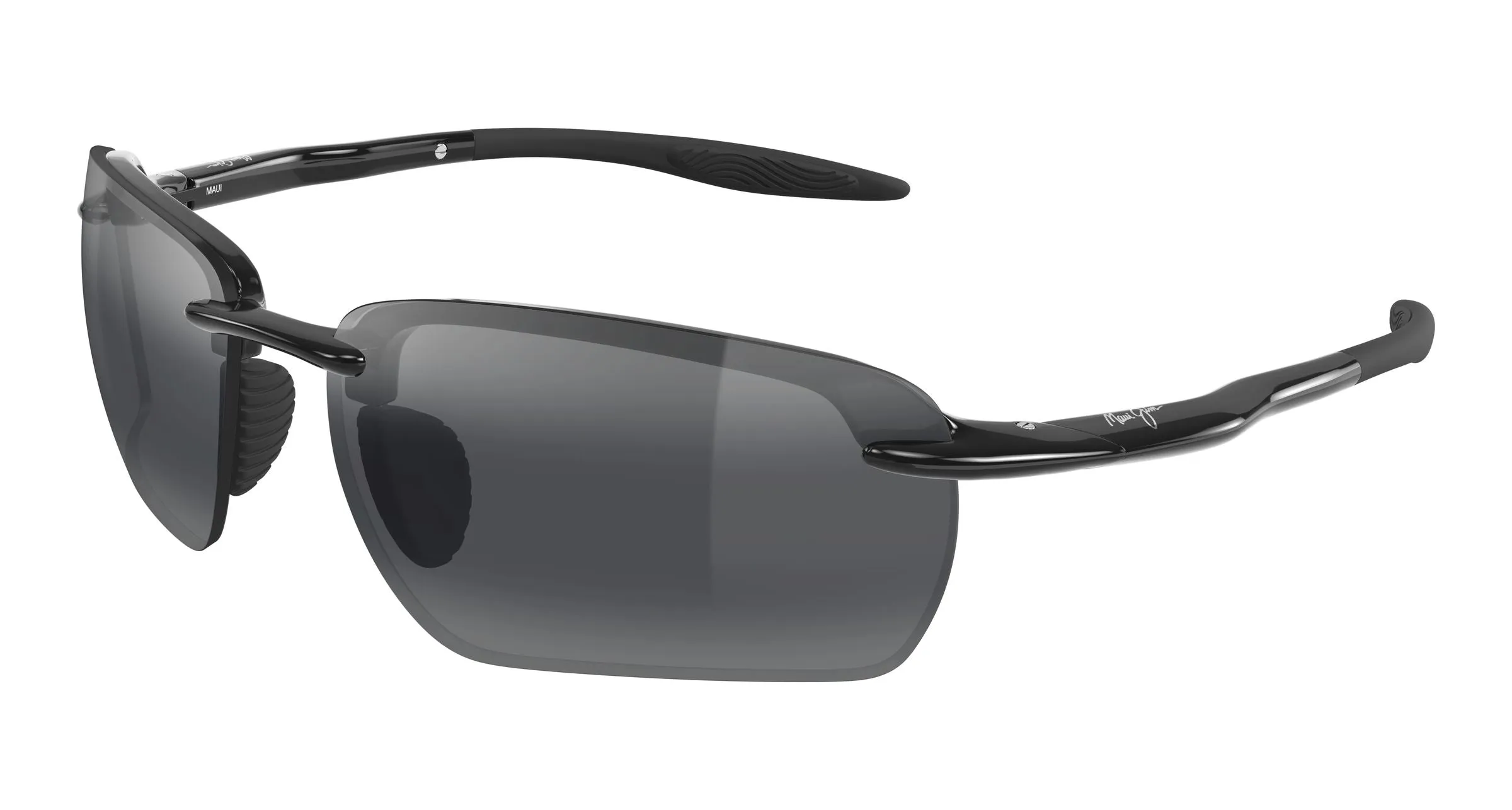 Maui Jim MJ0336S 014 Occhiali da sole Bio-iniettato Nero Grigio Geometrica - immagine 1