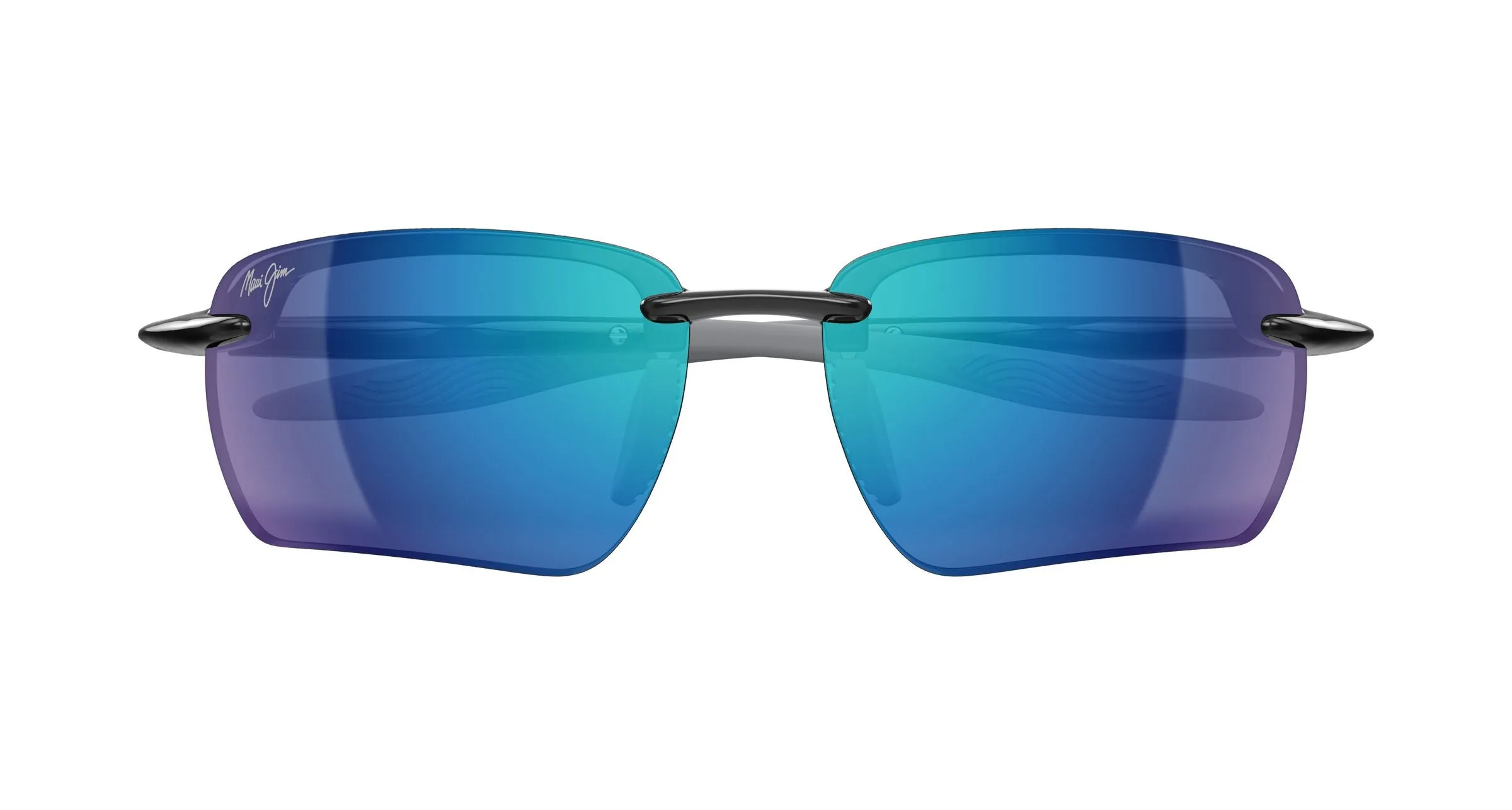 Maui Jim MJ0336S 013 Occhiali da sole Bio-iniettato Nero Blu Geometrica - immagine 2