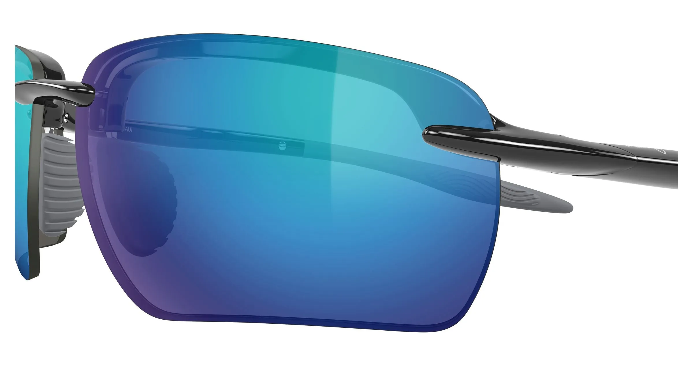 Maui Jim MJ0336S 013 Occhiali da sole Bio-iniettato Nero Blu Geometrica - immagine 3