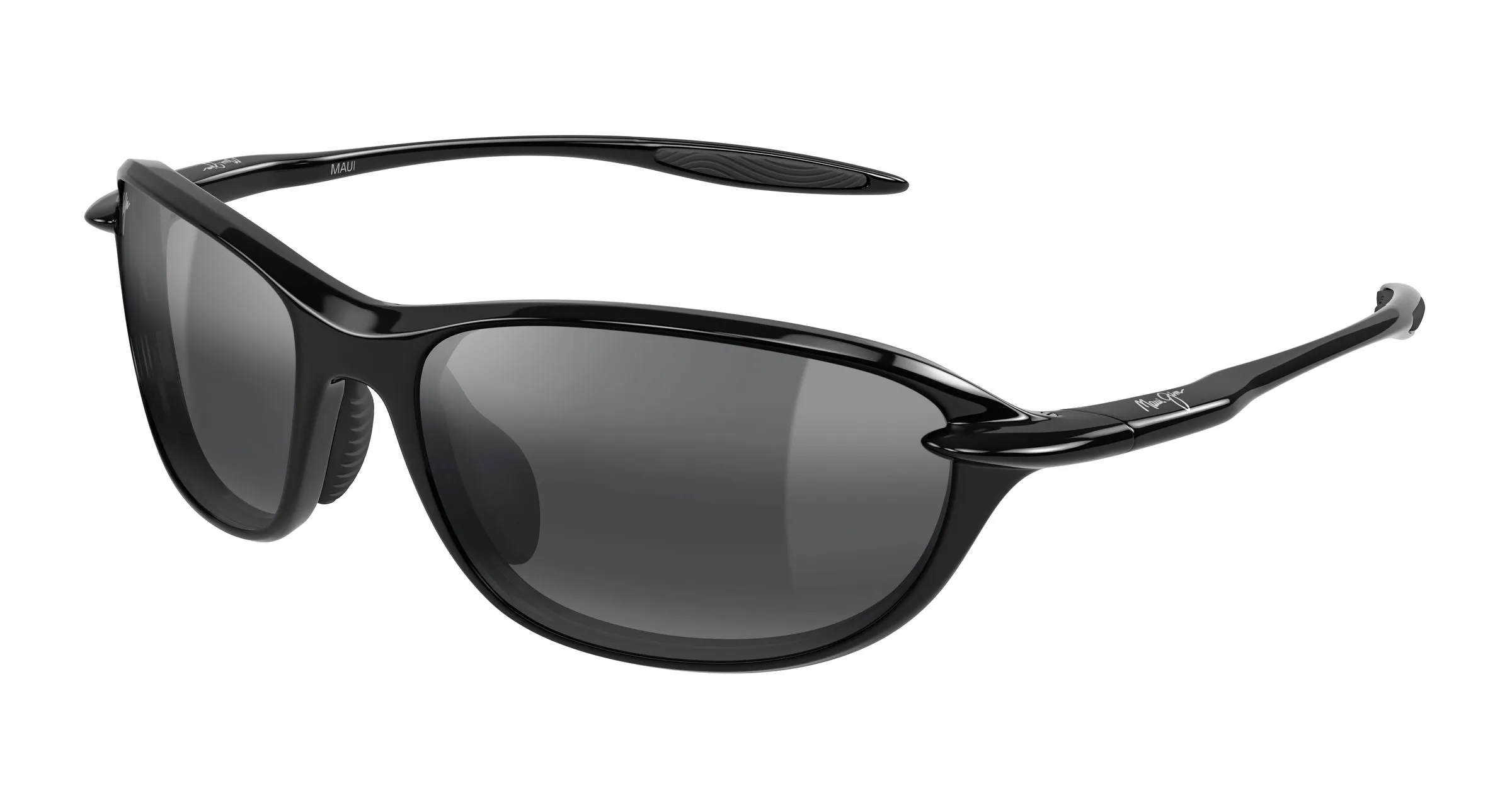 Maui Jim MJ0339S 001 Occhiali da sole Bio-iniettato Nero Grigio Rotonda - immagine 1