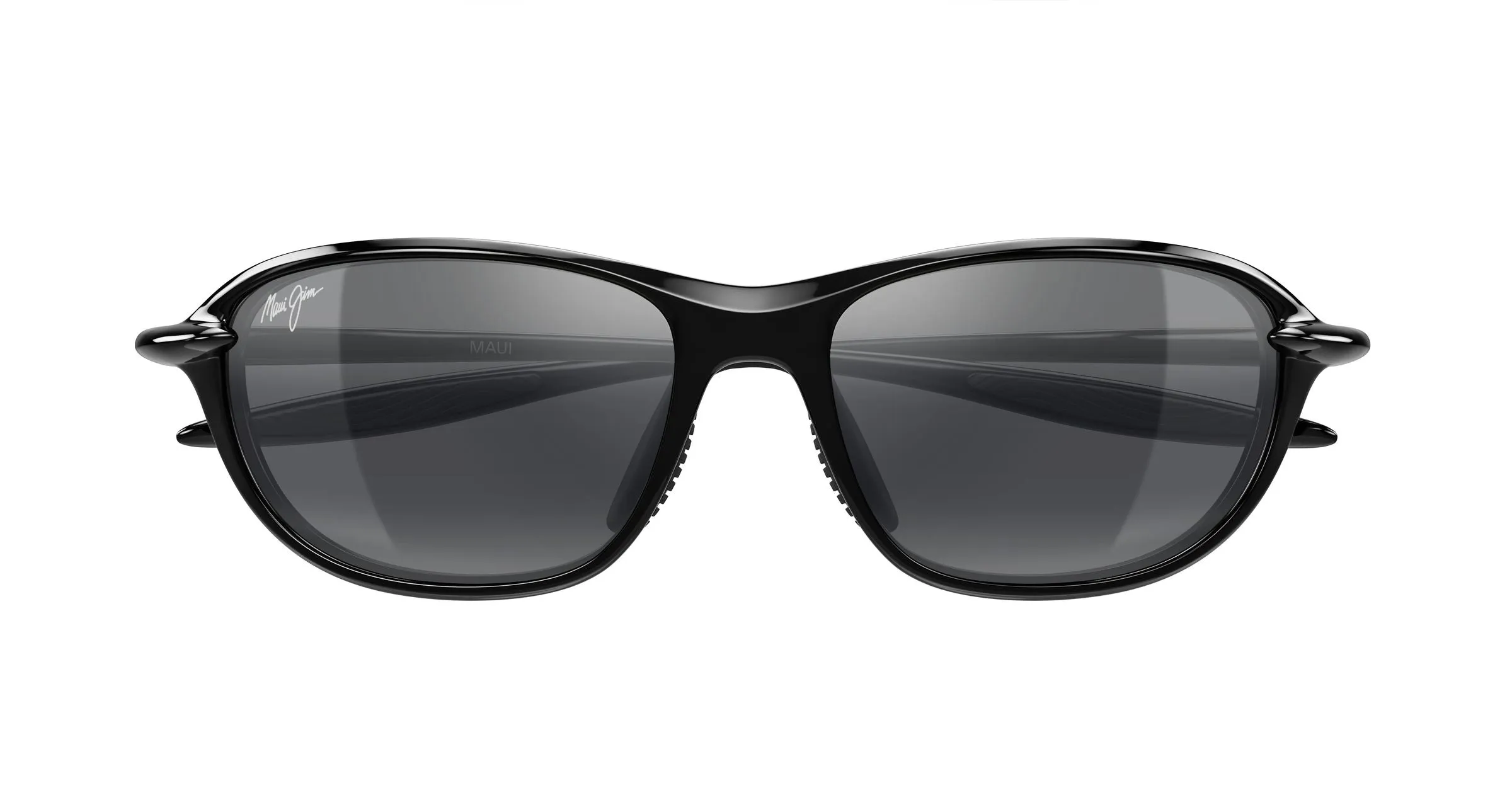 Maui Jim MJ0339S 001 Occhiali da sole Bio-iniettato Nero Grigio Rotonda - immagine 2