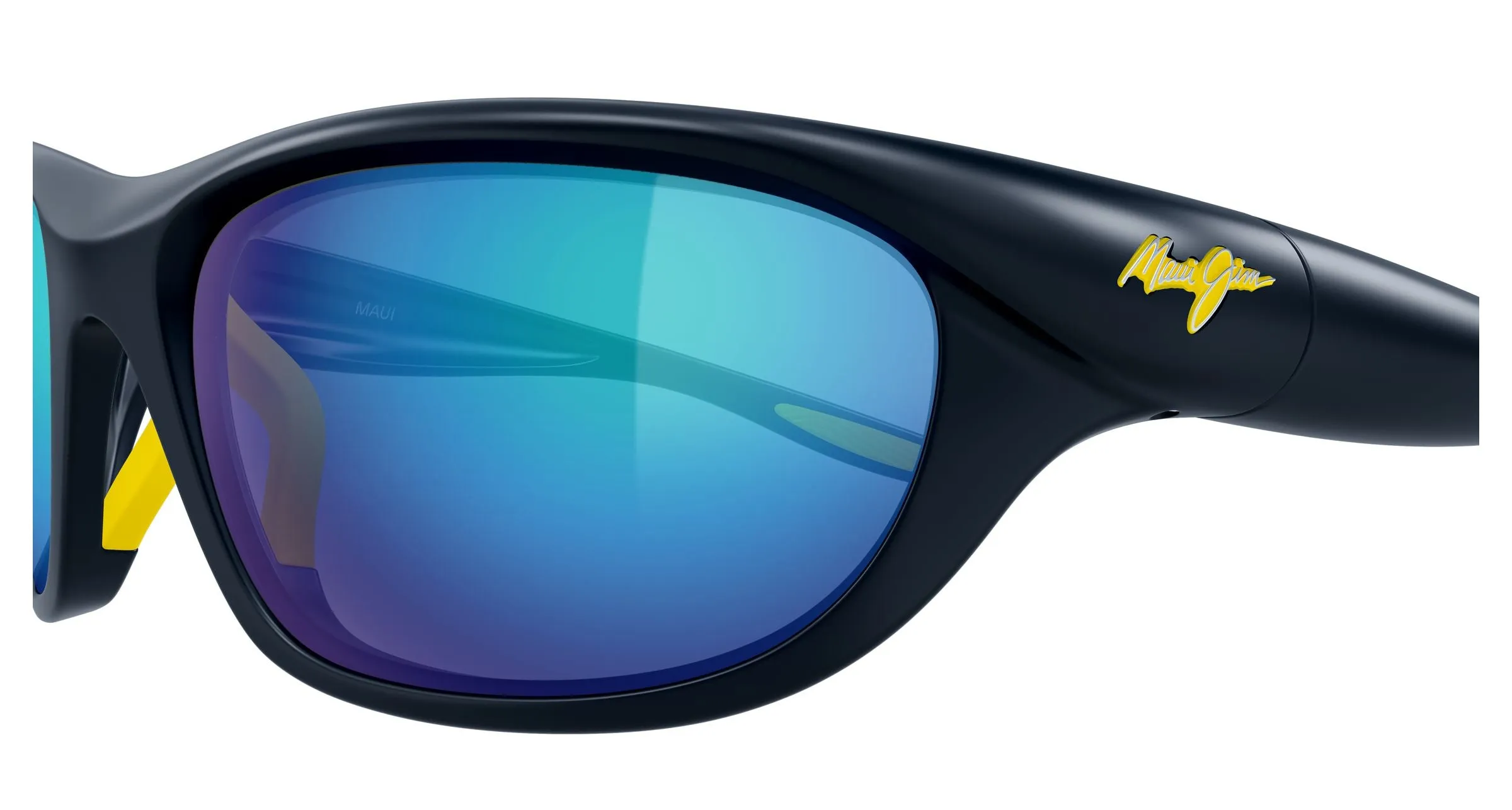 Maui Jim MJ0349S 003 Occhiali da sole Bio-iniettato Blu Blu Squadrata - immagine 3