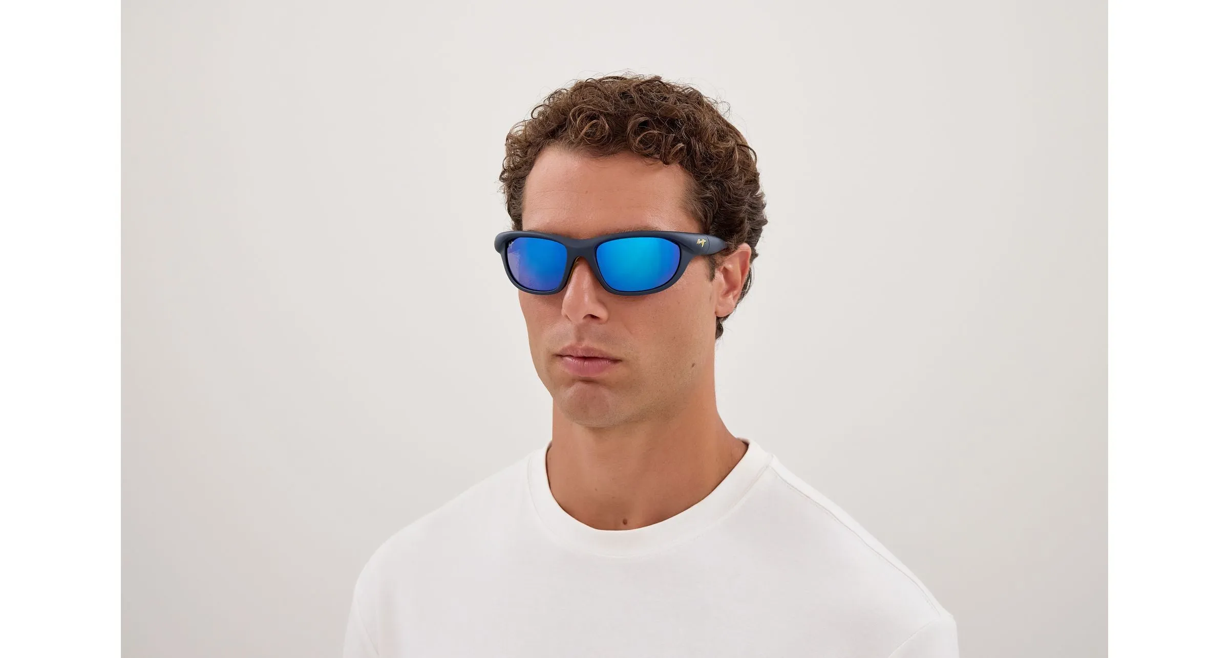 Maui Jim MJ0349S 003 Occhiali da sole Bio-iniettato Blu Blu Squadrata - immagine 4