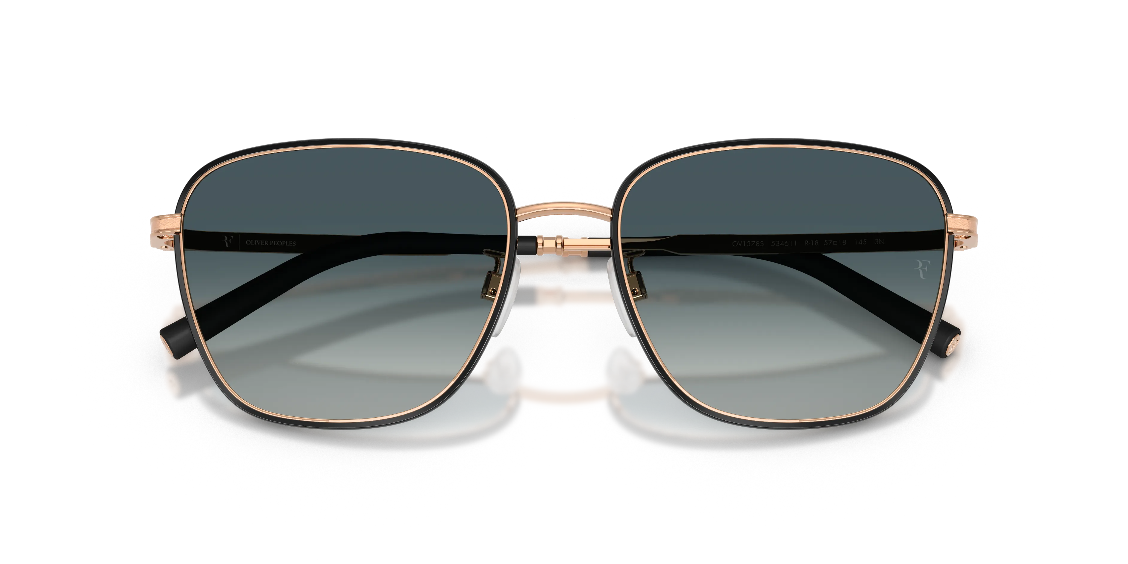 Oliver Peoples OV1378S R-18 534611 Occhiali da sole Metallo Nero Grigio Squadrata Normale Sfumato - immagine 2