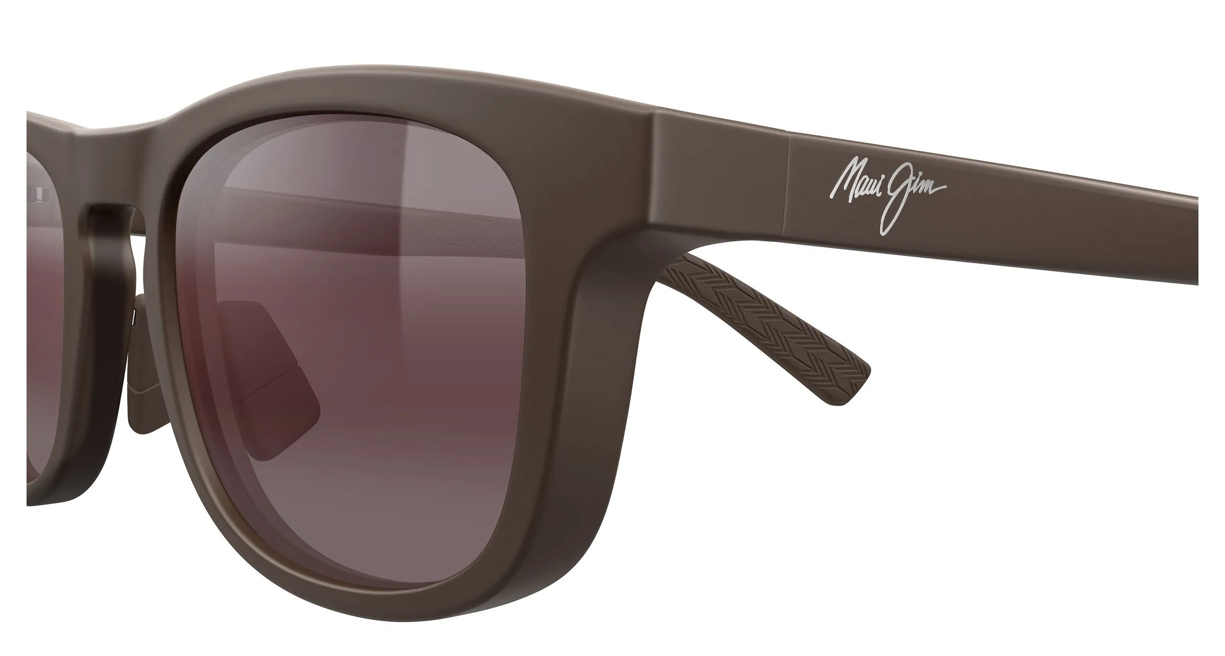 Maui Jim MJ0342S 003 Occhiali da sole Bio-iniettato Marrone Rosa Squadrata - immagine 3