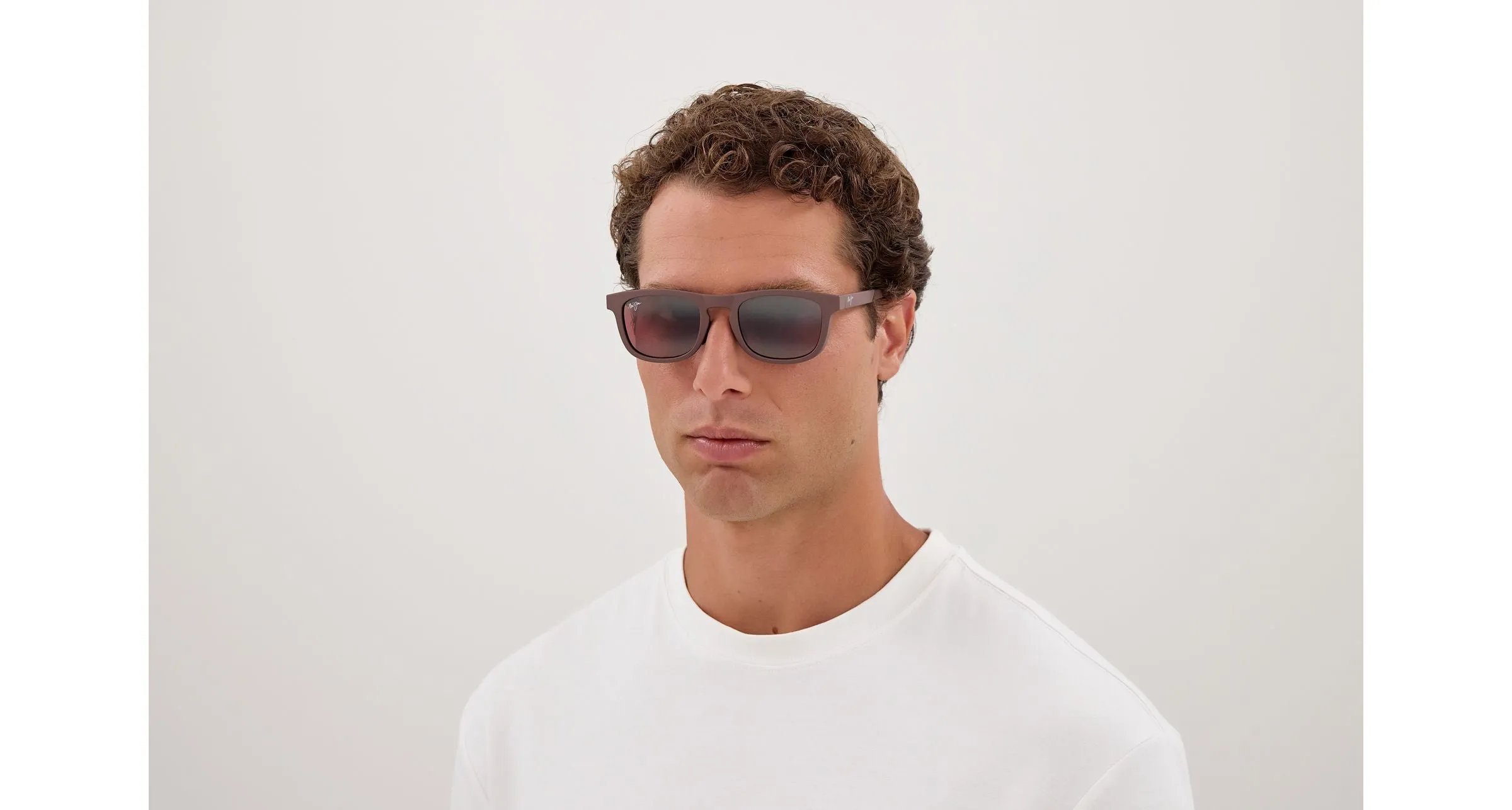 Maui Jim MJ0342S 003 Occhiali da sole Bio-iniettato Marrone Rosa Squadrata - immagine 4