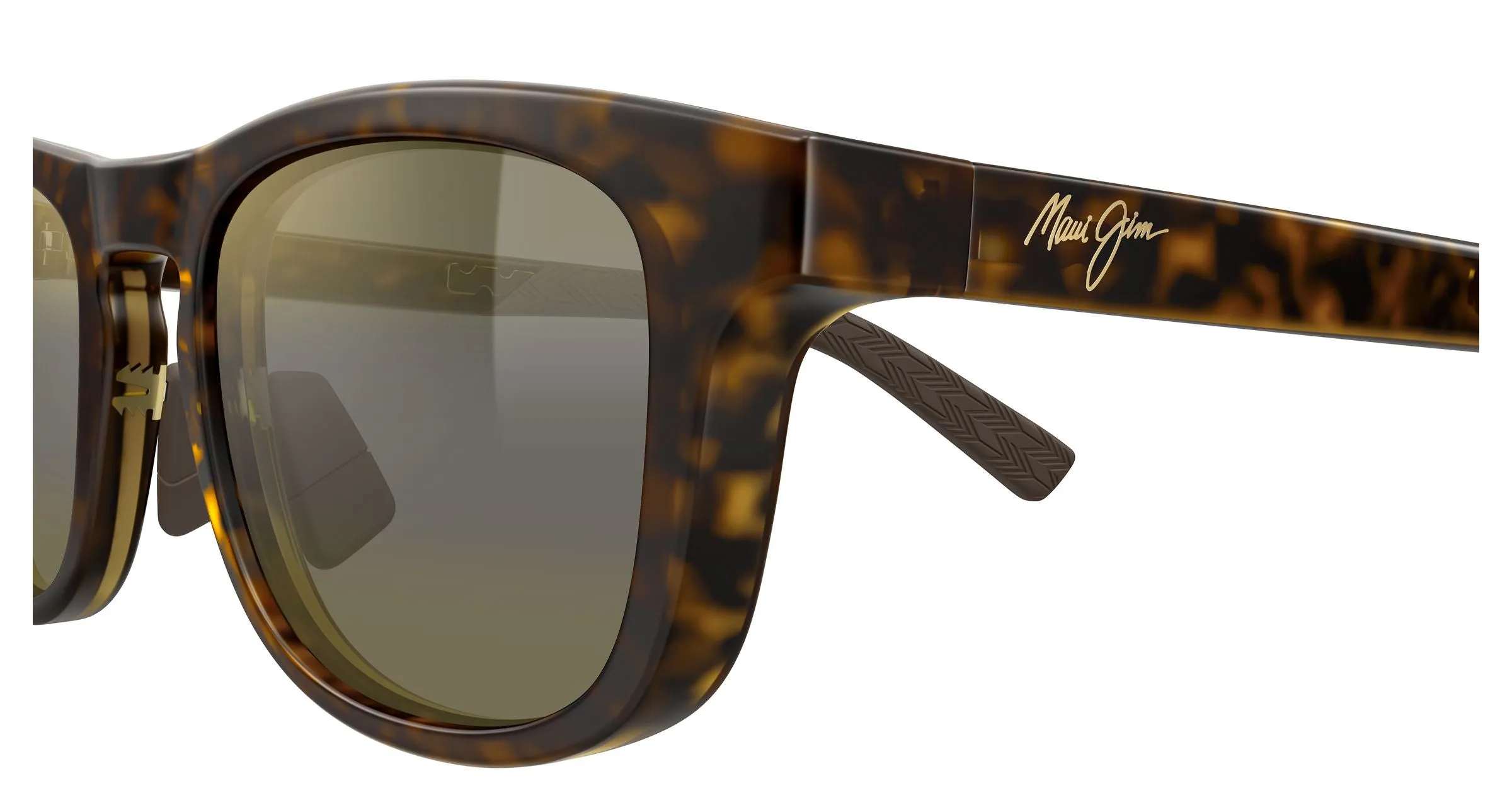 Maui Jim MJ0342S 002 Occhiali da sole Bio-iniettato Havana Bronzo Squadrata - immagine 3