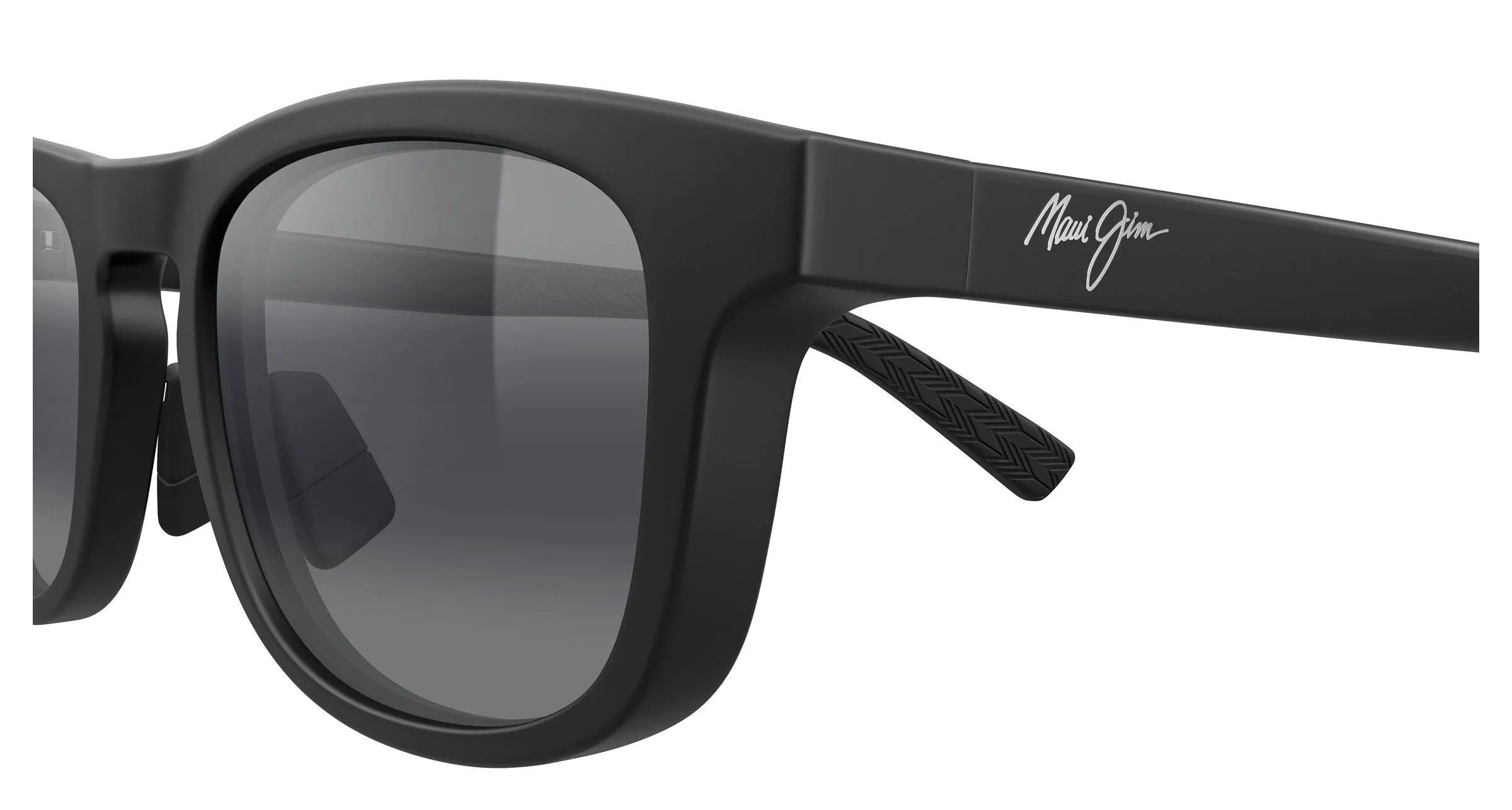 Maui Jim MJ0342S 001 Occhiali da sole Bio-iniettato Nero Grigio Squadrata - immagine 3