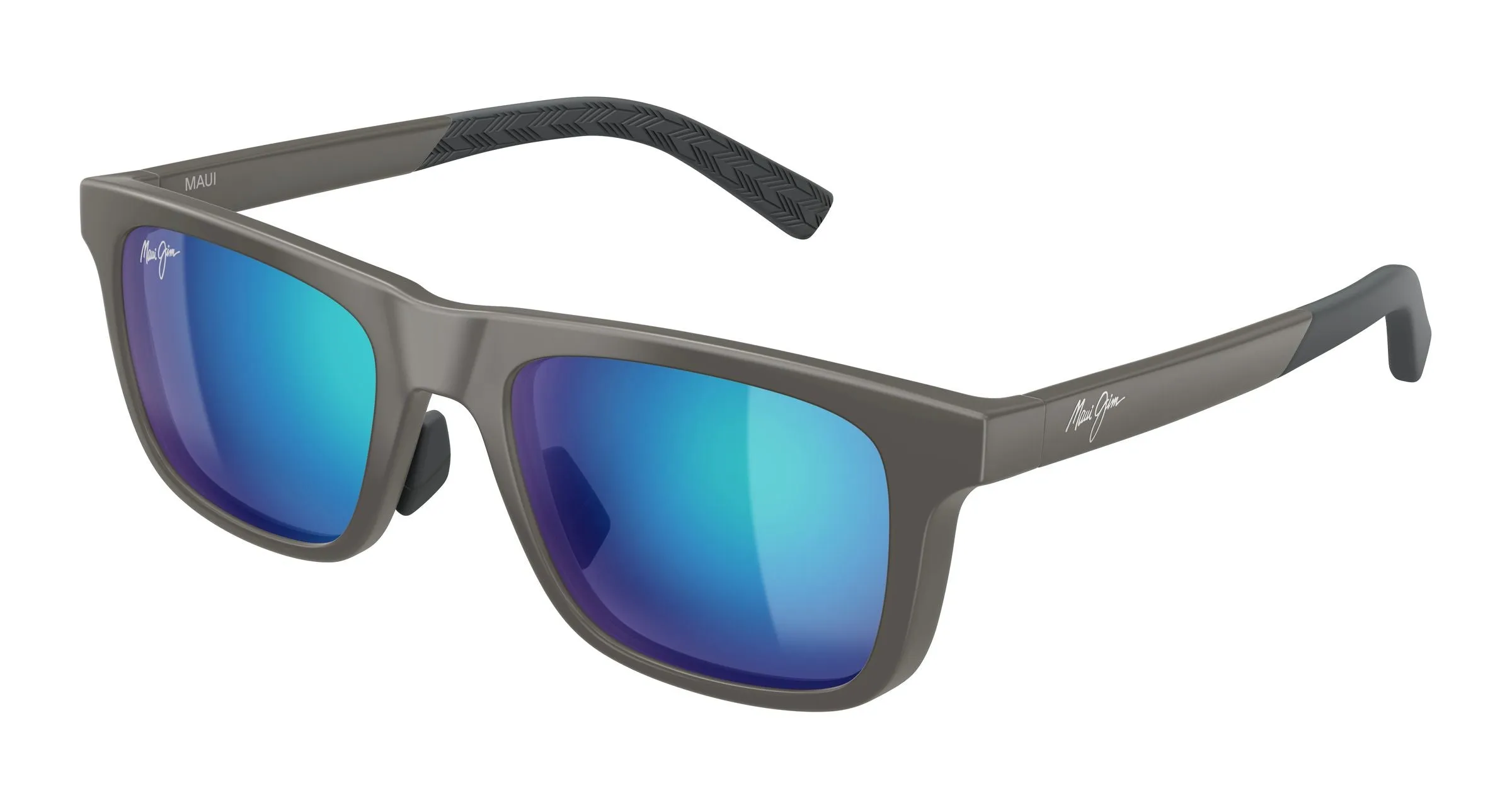 Maui Jim MJ0341S 003 Occhiali da sole Bio-iniettato Grigio Blu Squadrata - immagine 1