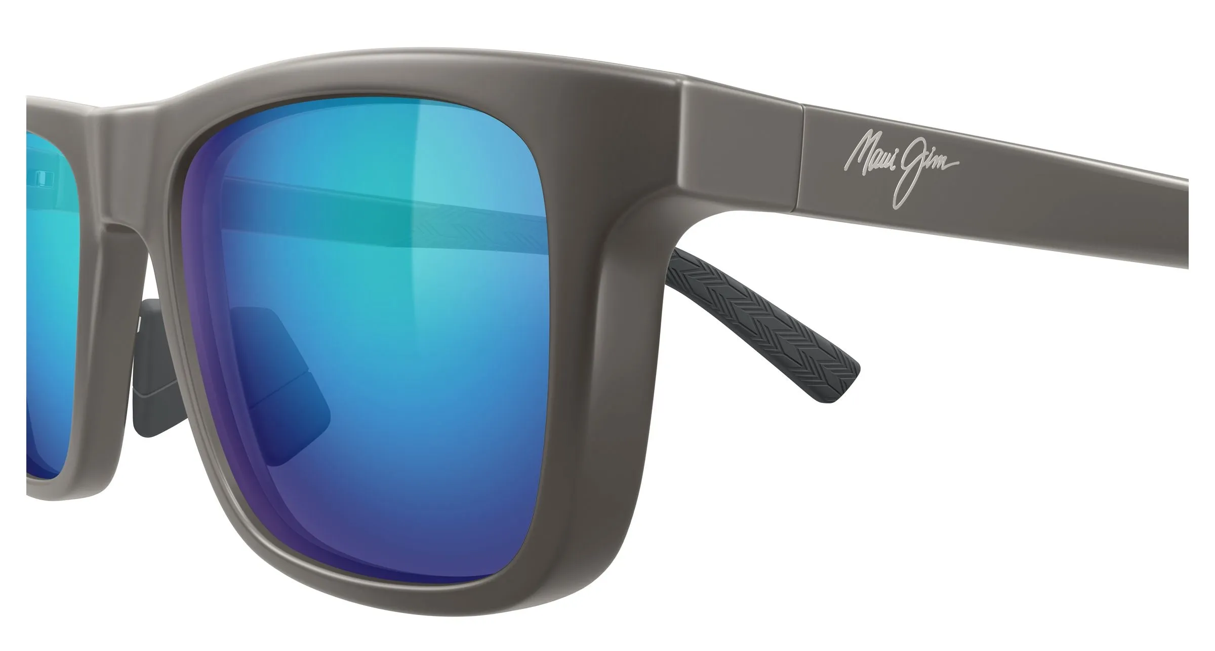 Maui Jim MJ0341S 003 Occhiali da sole Bio-iniettato Grigio Blu Squadrata - immagine 3