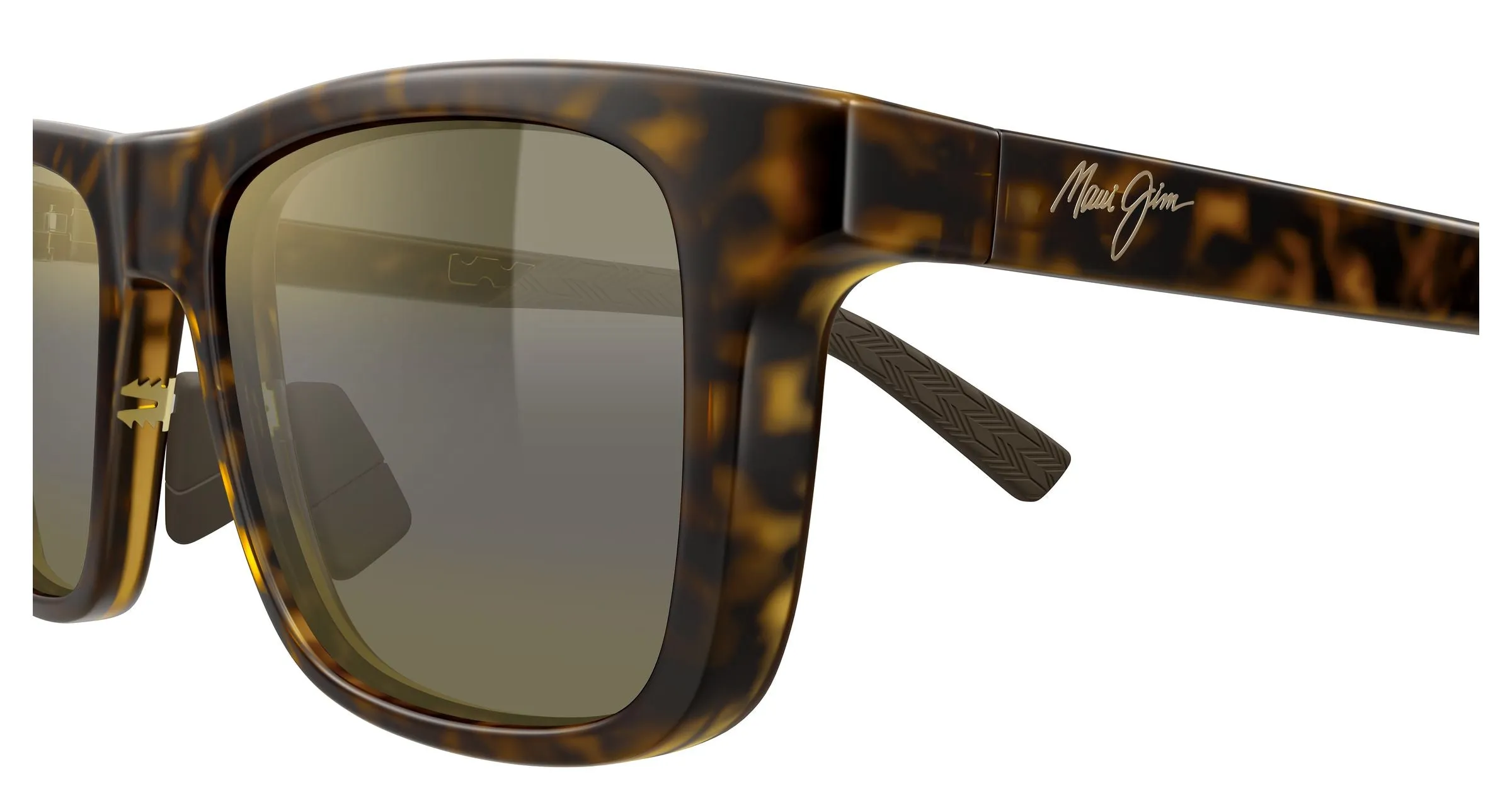 Maui Jim MJ0341S 002 Occhiali da sole Bio-iniettato Havana Bronzo Squadrata - immagine 3