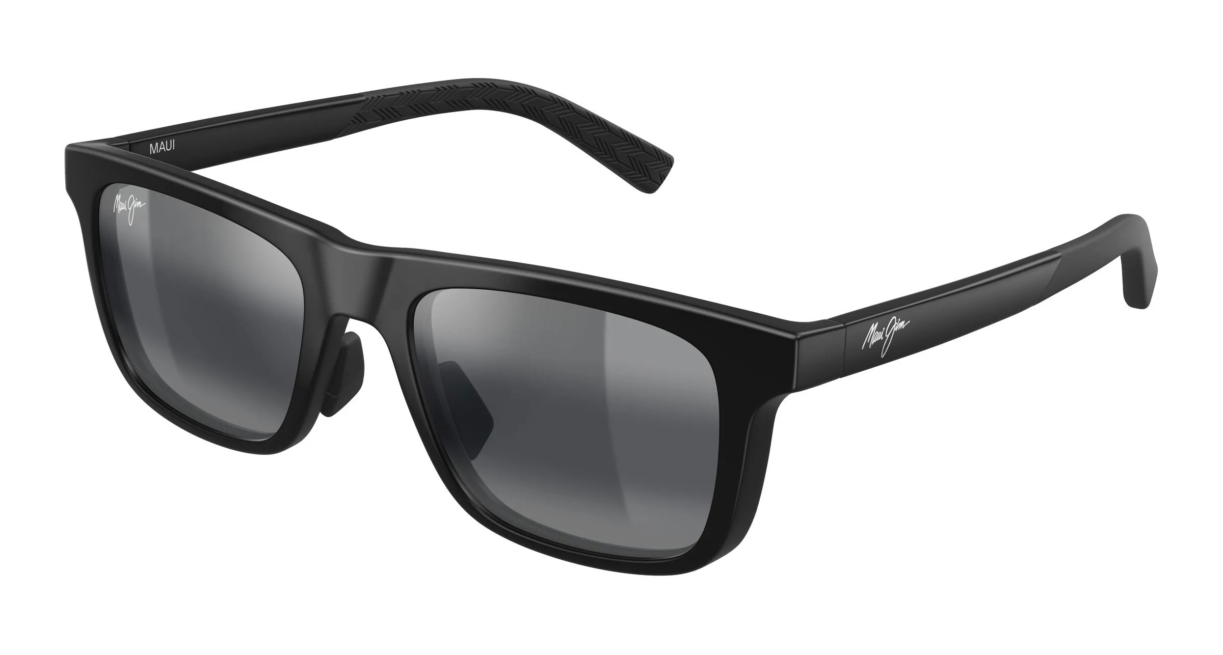 Maui Jim MJ0341S 001 Occhiali da sole Bio-iniettato Nero Grigio Squadrata - immagine 1