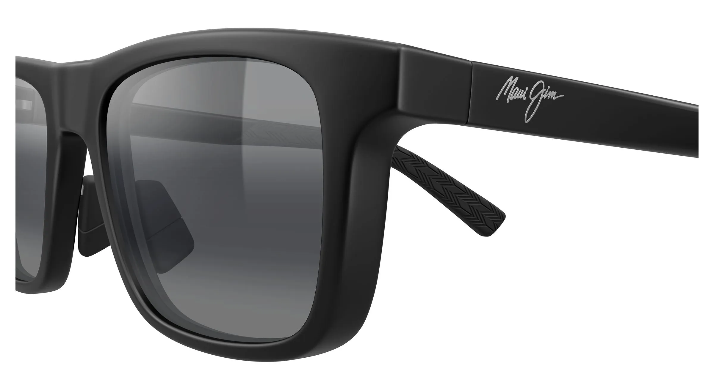 Maui Jim MJ0341S 001 Occhiali da sole Bio-iniettato Nero Grigio Squadrata - immagine 3