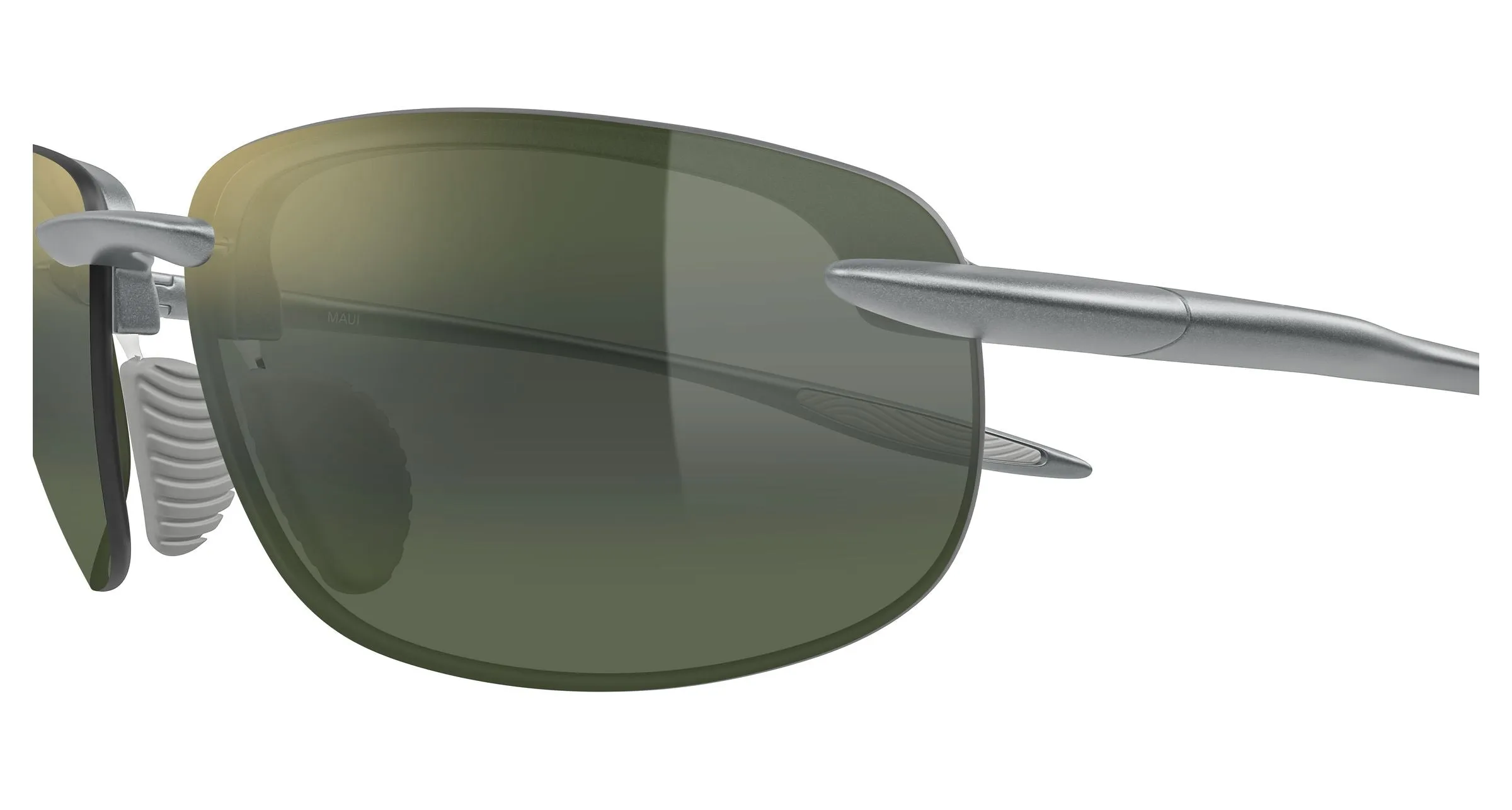 Maui Jim MJ0676S 019 Occhiali da sole Bio-iniettato Grigio Verde Squadrata - immagine 3