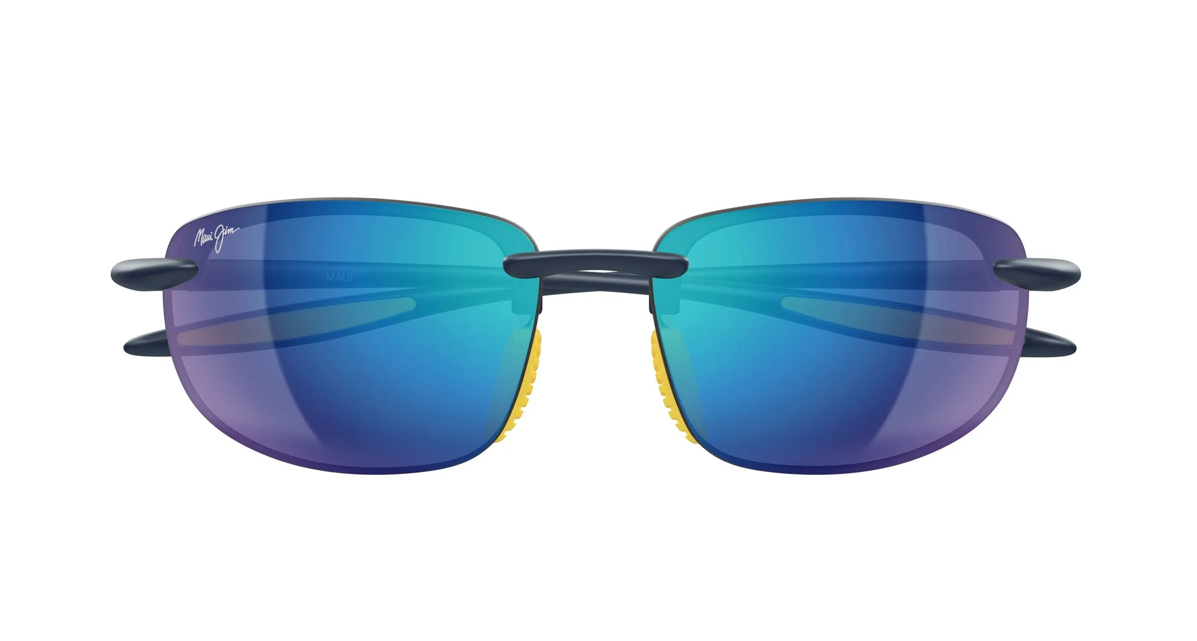 Maui Jim MJ0676S 006 Occhiali da sole Bio-iniettato Blu Blu Squadrata - immagine 2