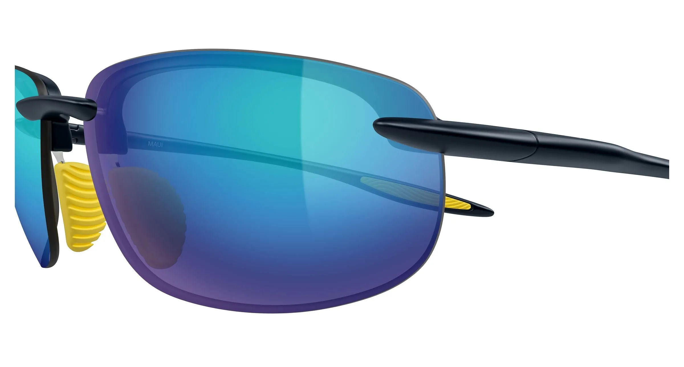 Maui Jim MJ0676S 006 Occhiali da sole Bio-iniettato Blu Blu Squadrata - immagine 3