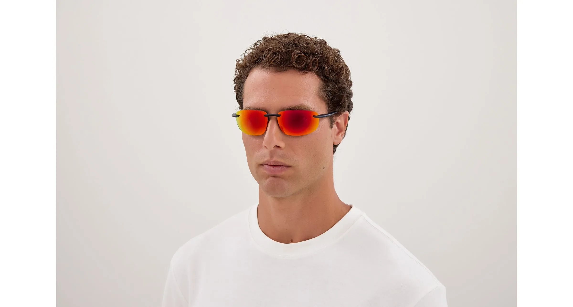 Maui Jim MJ0676S 005 Occhiali da sole Bio-iniettato Blu Rosso Squadrata - immagine 4