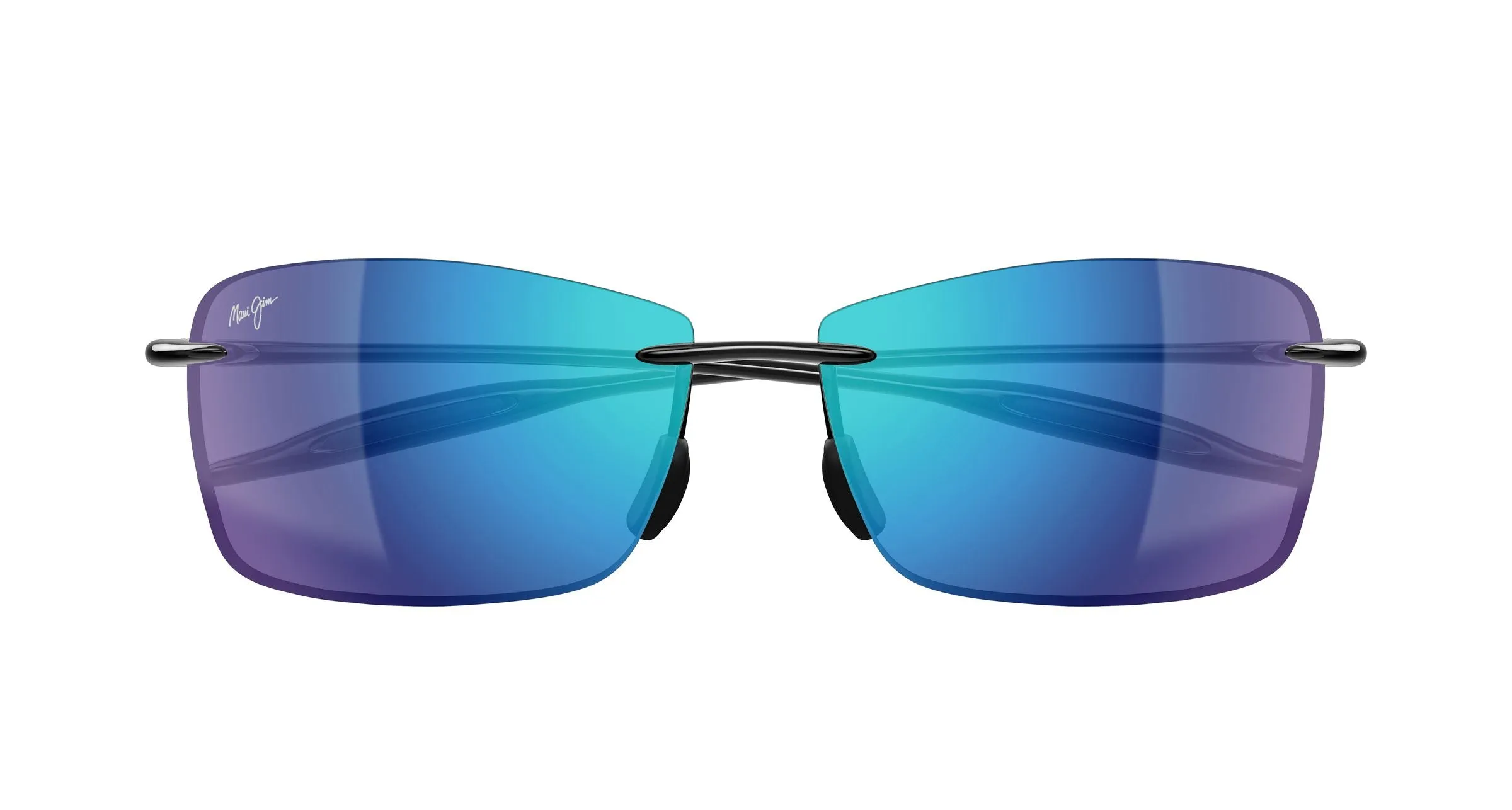 Maui Jim MJ0423S 040 Occhiali da sole Iniettato Nero Blu Squadrata - immagine 2