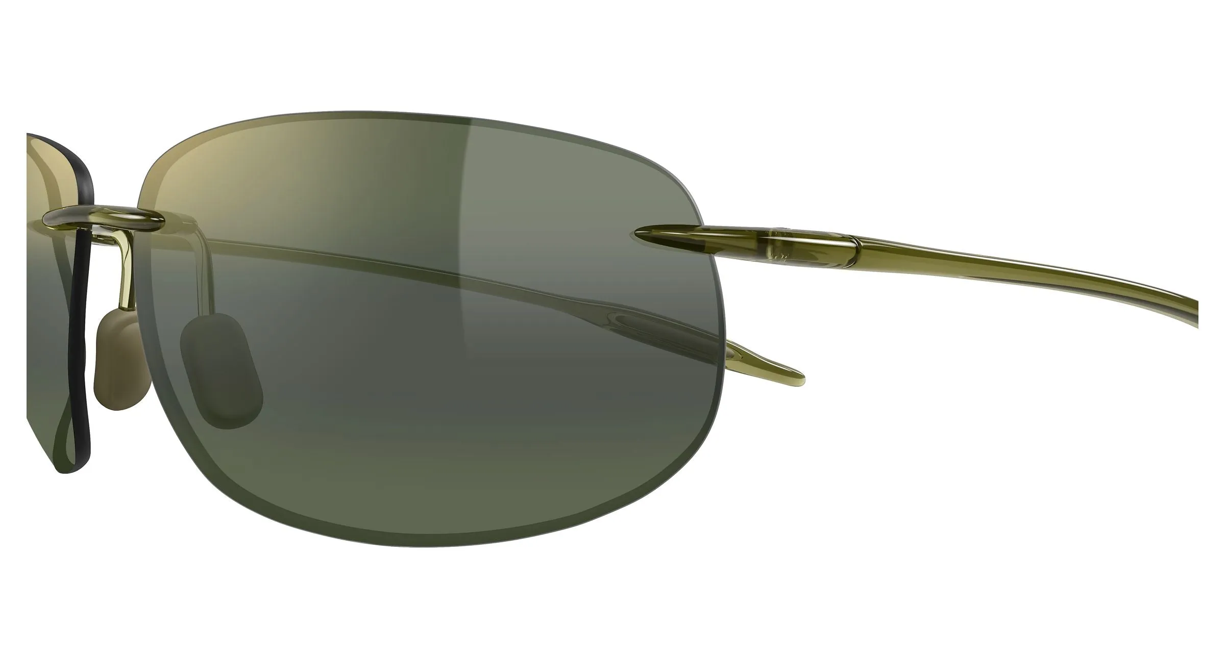 Maui Jim MJ0422S 038 Occhiali da sole Iniettato Verde Verde Squadrata - immagine 3