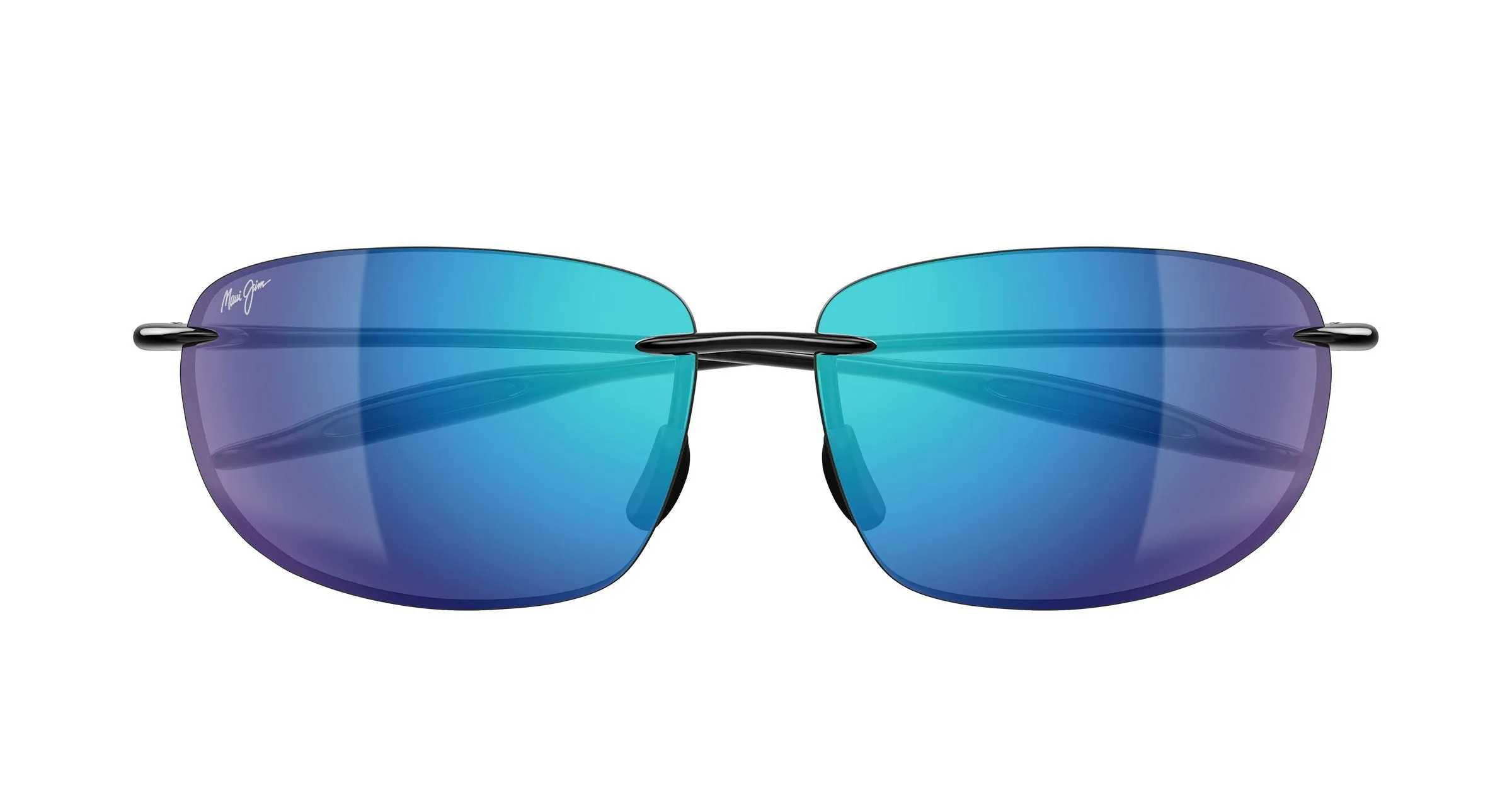 Maui Jim MJ0422S 037 Occhiali da sole Iniettato Nero Blu Squadrata - immagine 2