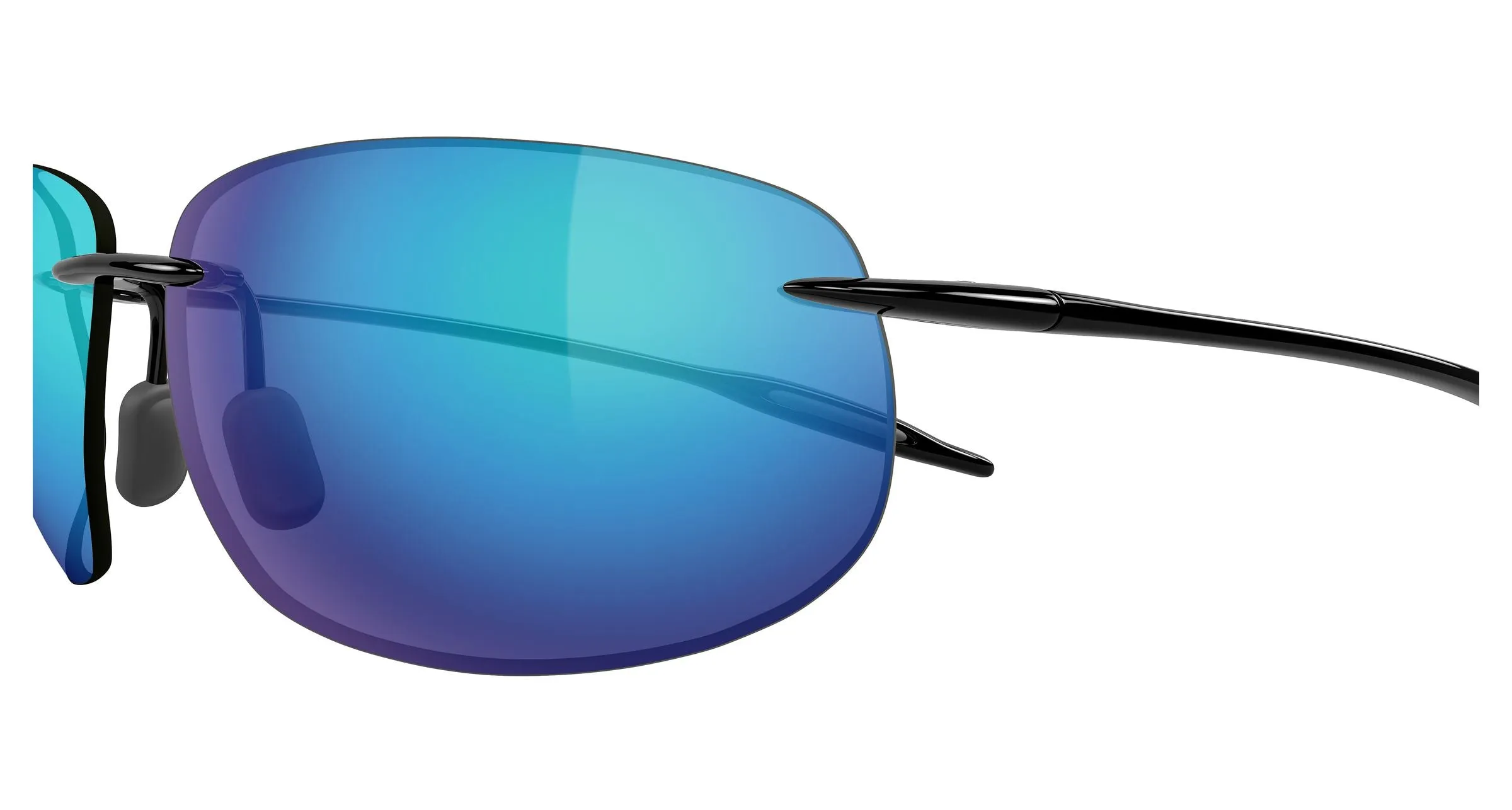 Maui Jim MJ0422S 037 Occhiali da sole Iniettato Nero Blu Squadrata - immagine 3