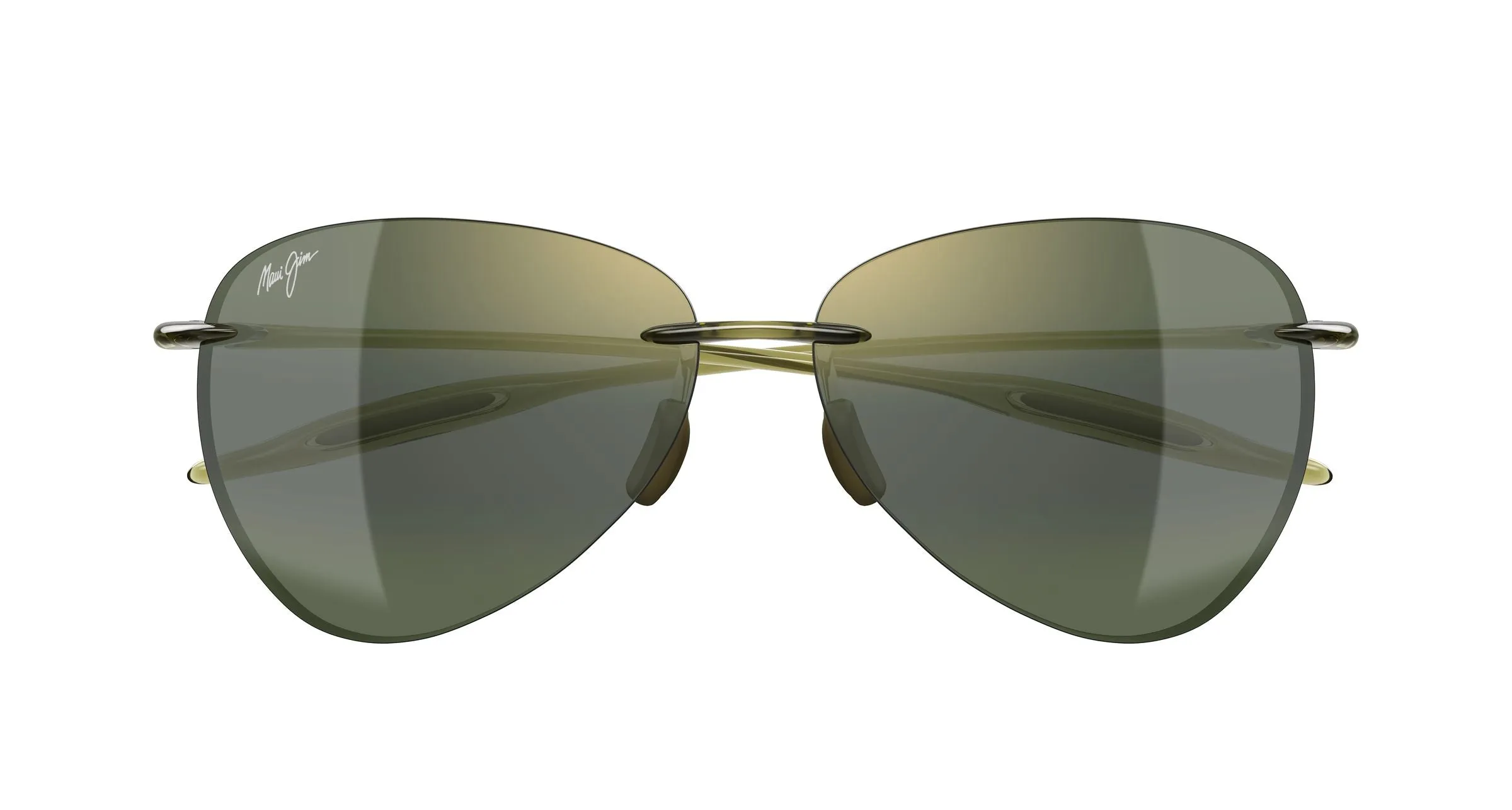 Maui Jim MJ0421S 007 Occhiali da sole Iniettato Verde Verde Pilot - immagine 2