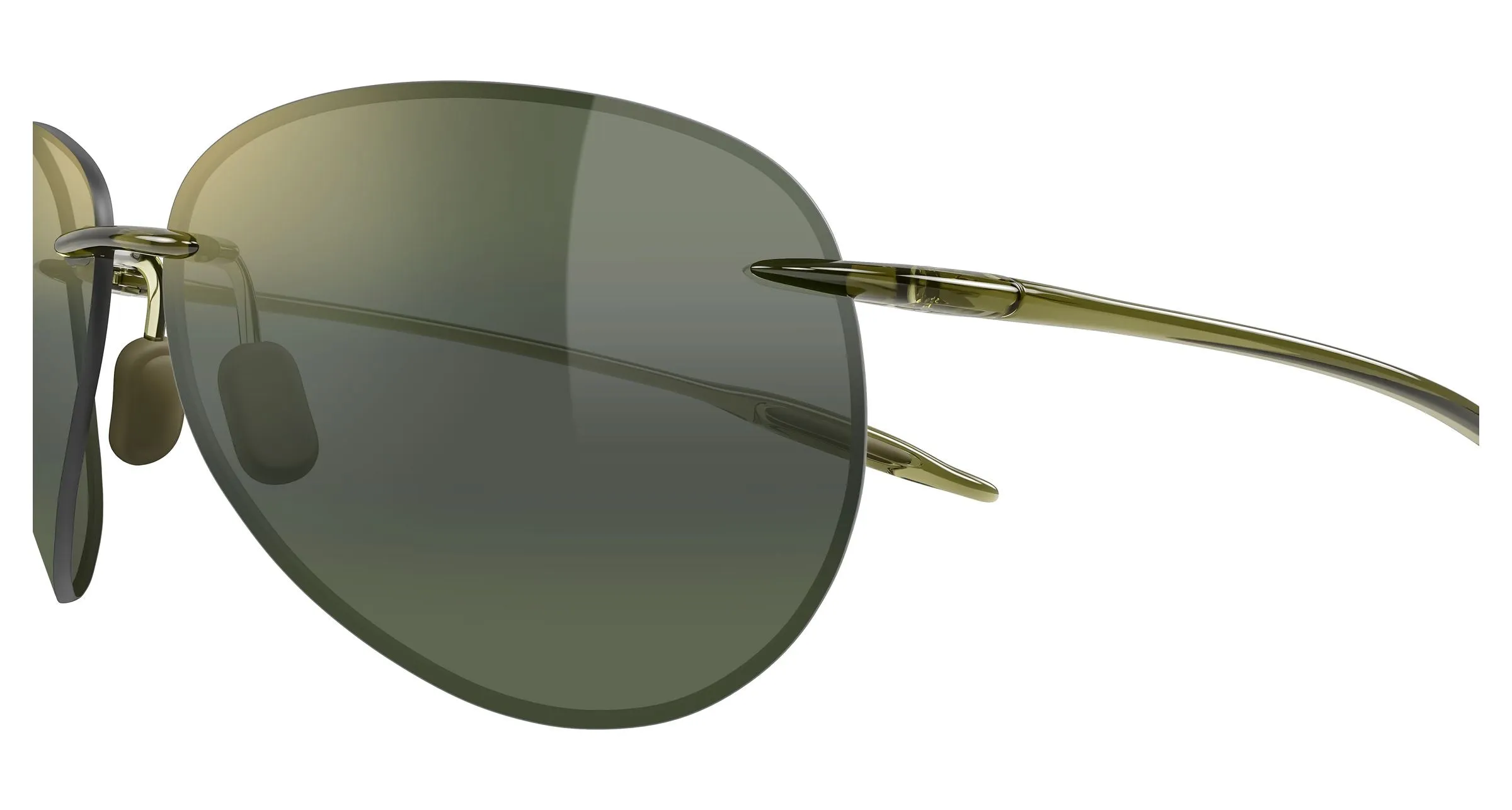 Maui Jim MJ0421S 007 Occhiali da sole Iniettato Verde Verde Pilot - immagine 3