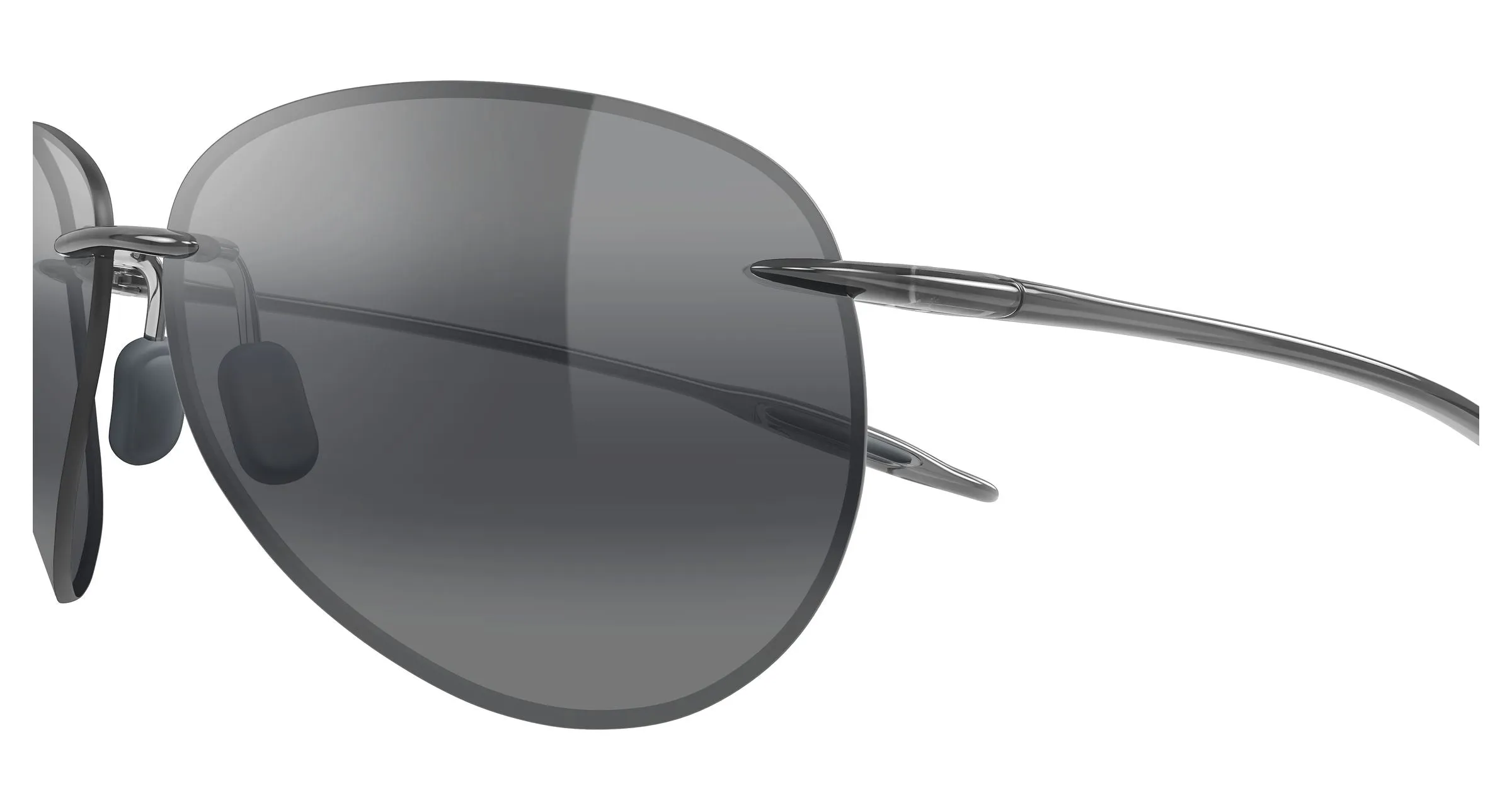Maui Jim MJ0421S 005 Occhiali da sole Iniettato Grigio Grigio Pilot - immagine 3