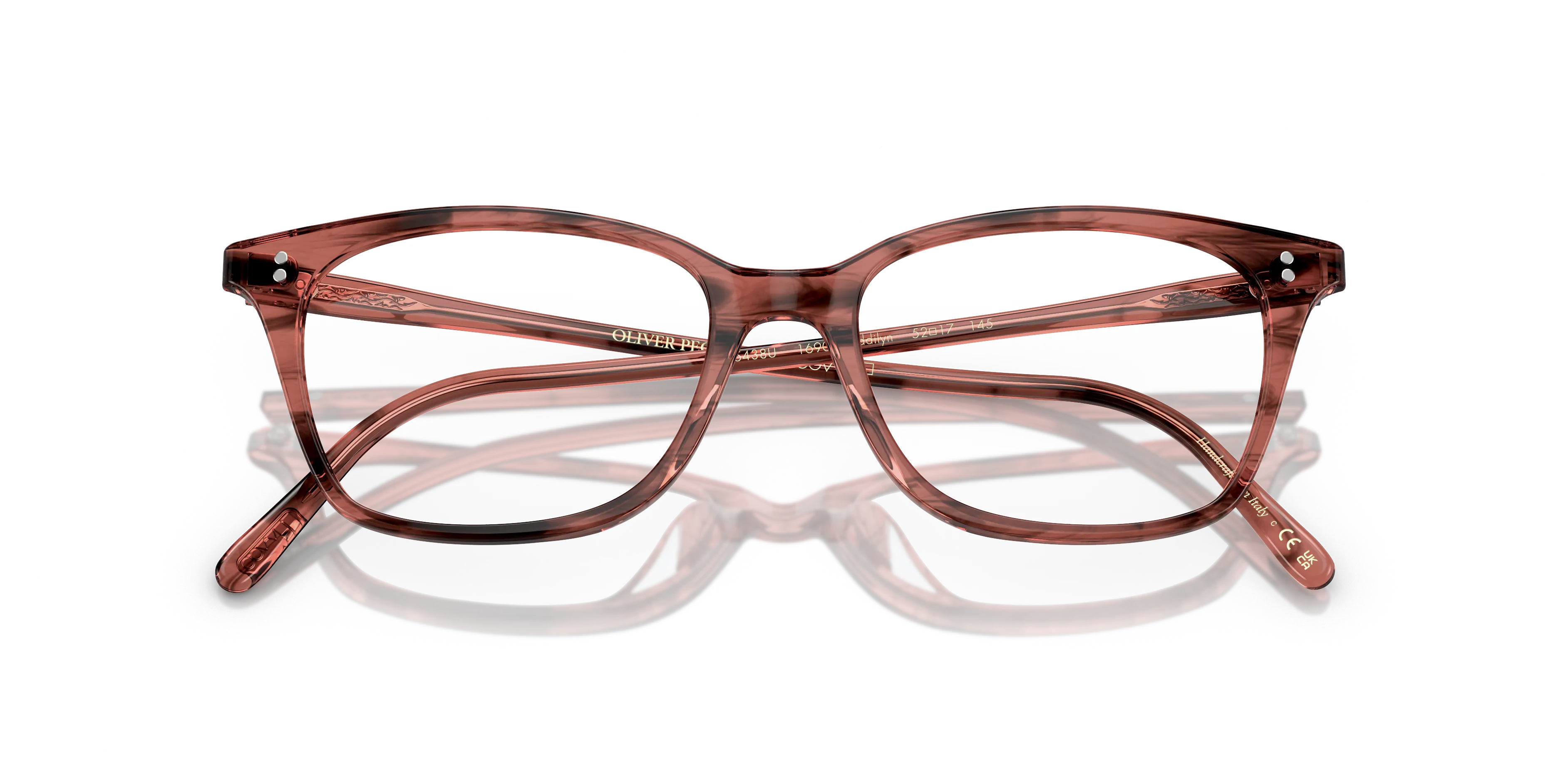 Oliver Peoples OV5438U ADDILYN 1690 Montature da vista Acetato Rosso Trasparente Pillow Normale - immagine 2