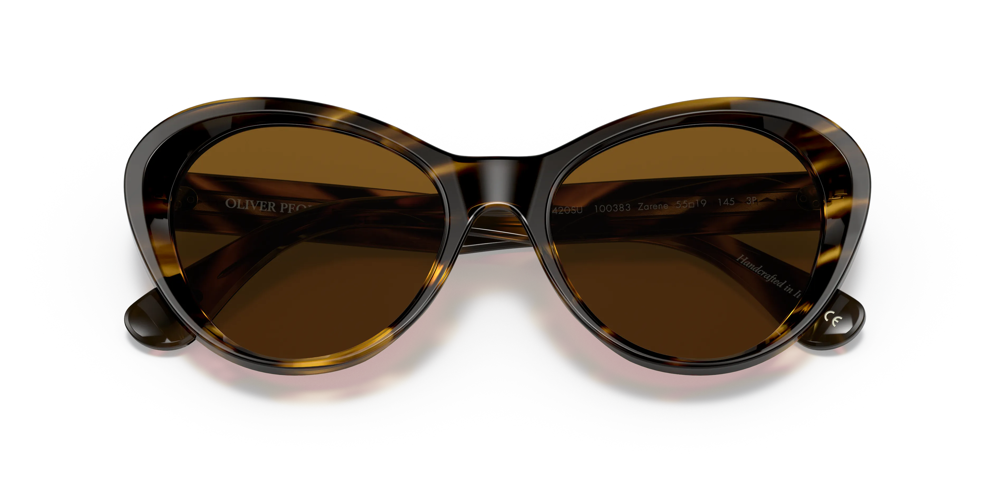 Oliver Peoples OV5420SU ZARENE 100383 Occhiali da sole Acetato Nero Marrone Farfalla Polarizzata - immagine 2
