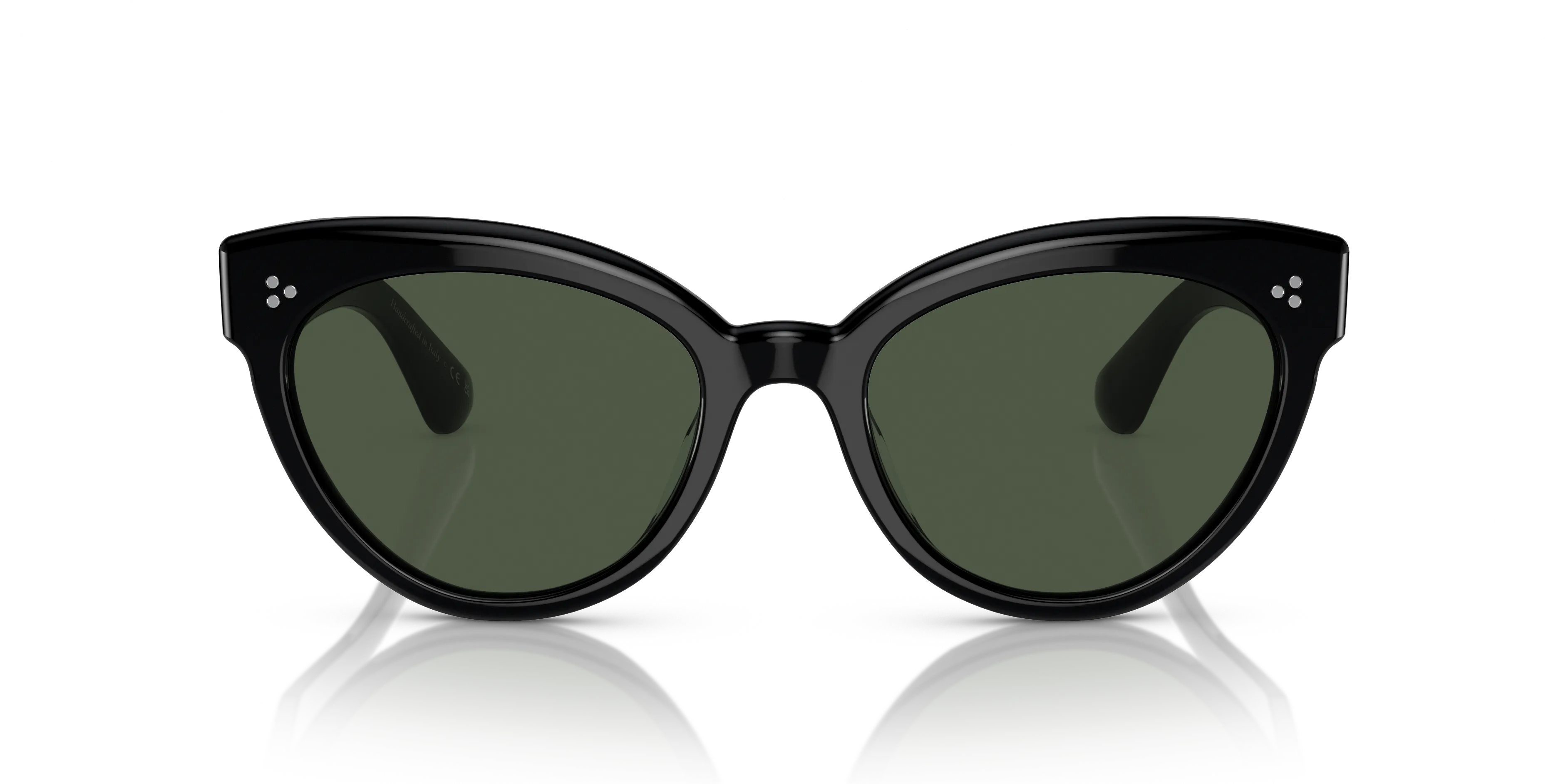 Oliver Peoples OV5355SU ROELLA 10059A Occhiali da sole Acetato Nero Verde Cat Eye Polarizzata - immagine 3