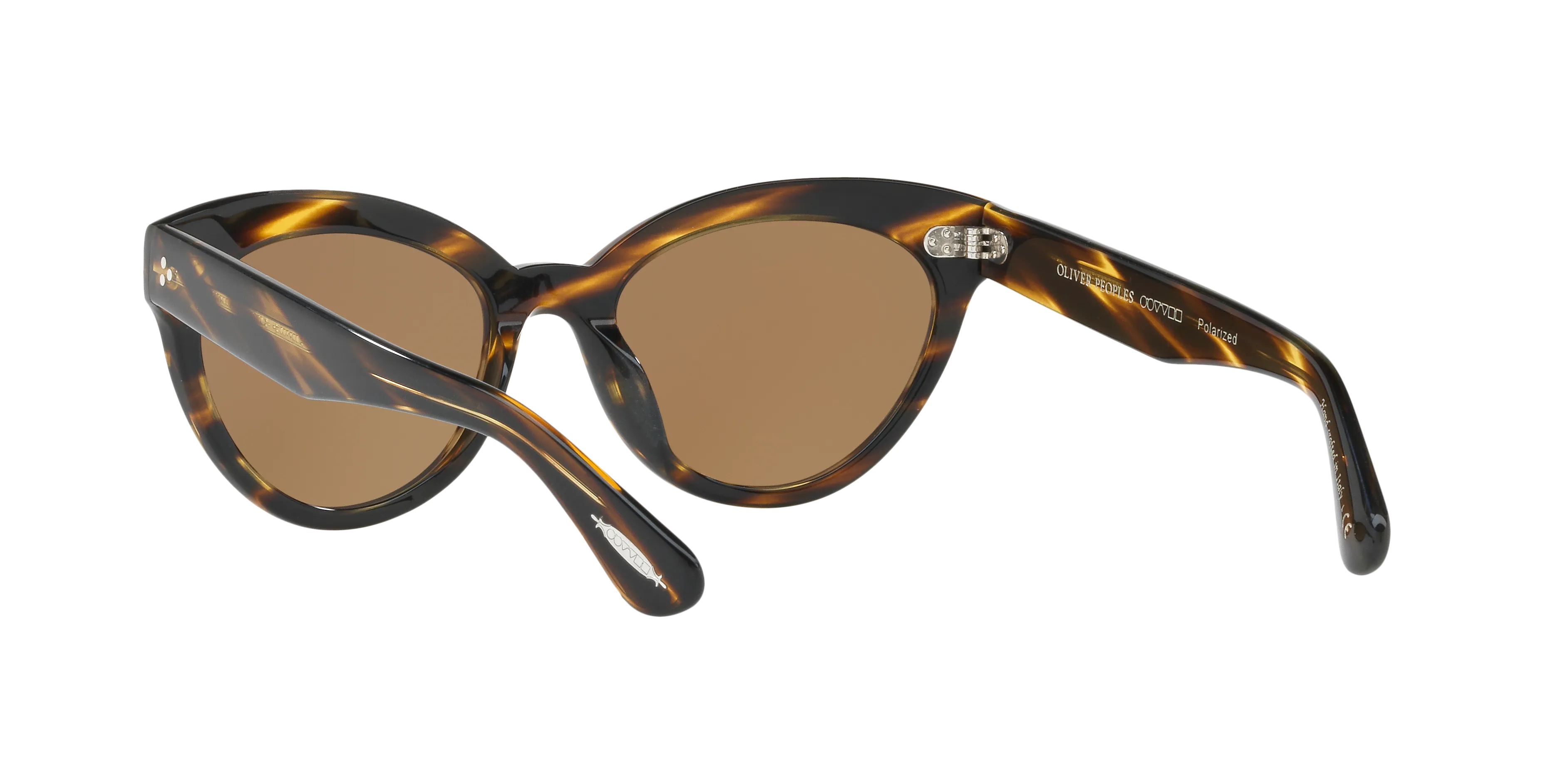 Oliver Peoples OV5355SU ROELLA 100383 Occhiali da sole Acetato Nero Marrone Cat Eye Polarizzata - immagine 4