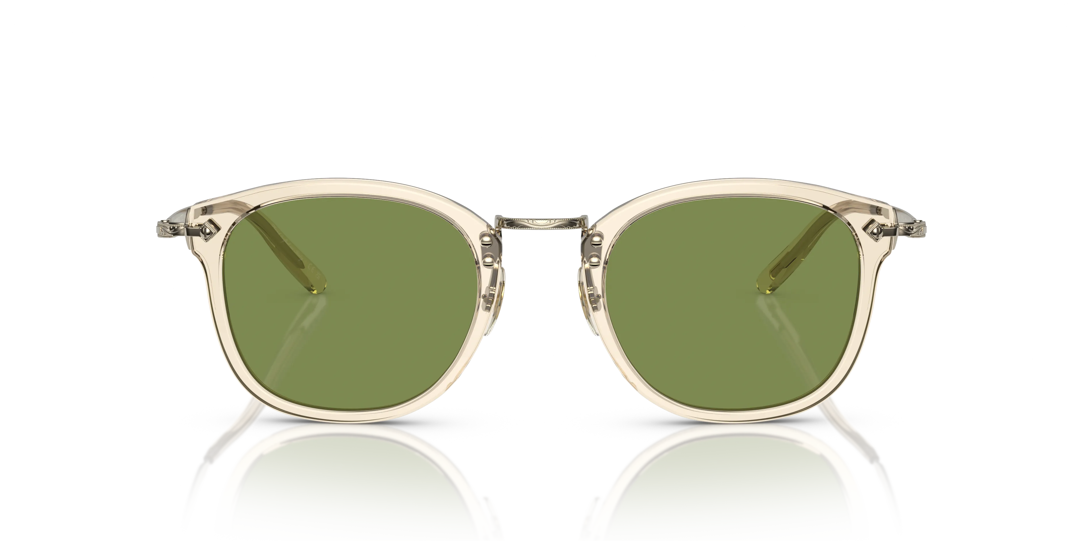 Oliver Peoples OV5350S OP-506 SUN 109452 Occhiali da sole Acetato Oro Verde Squadrata Normale - immagine 3