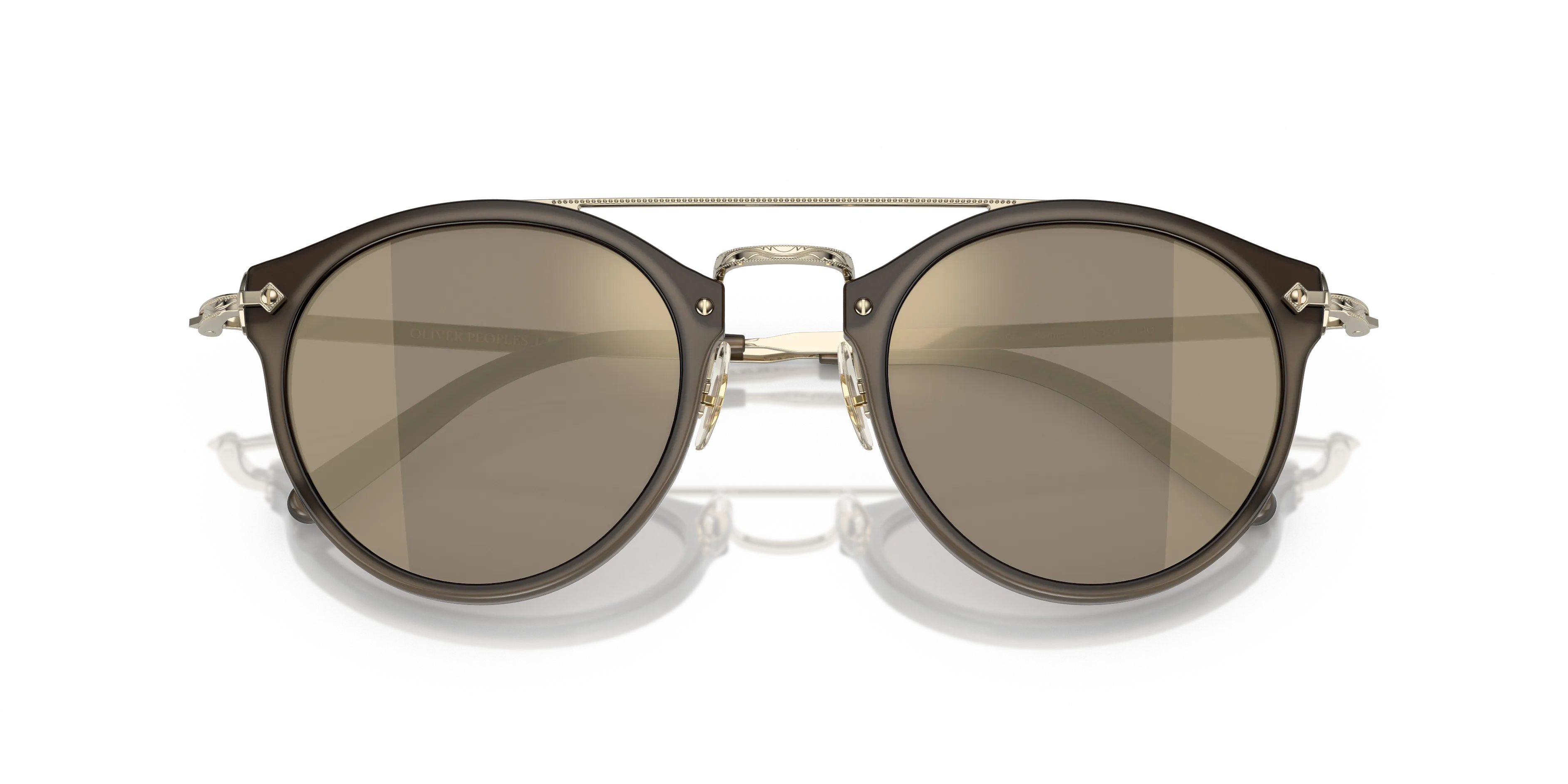 Oliver Peoples OV5349S REMICK 14736G Occhiali da sole Acetato Grigio Marrone Pantos Specchiate - immagine 2