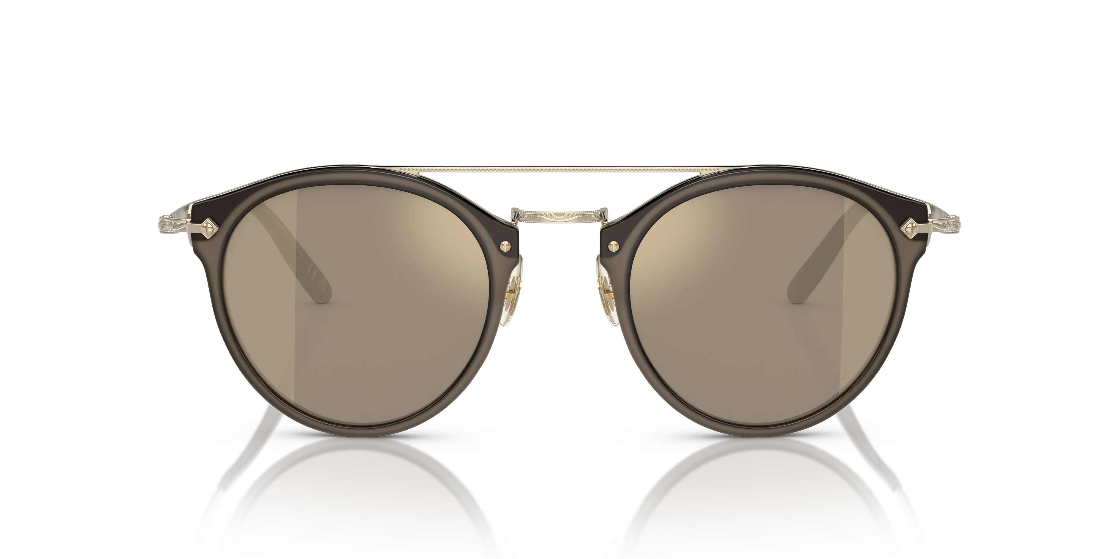 Oliver Peoples OV5349S REMICK 14736G Occhiali da sole Acetato Grigio Marrone Pantos Specchiate - immagine 3