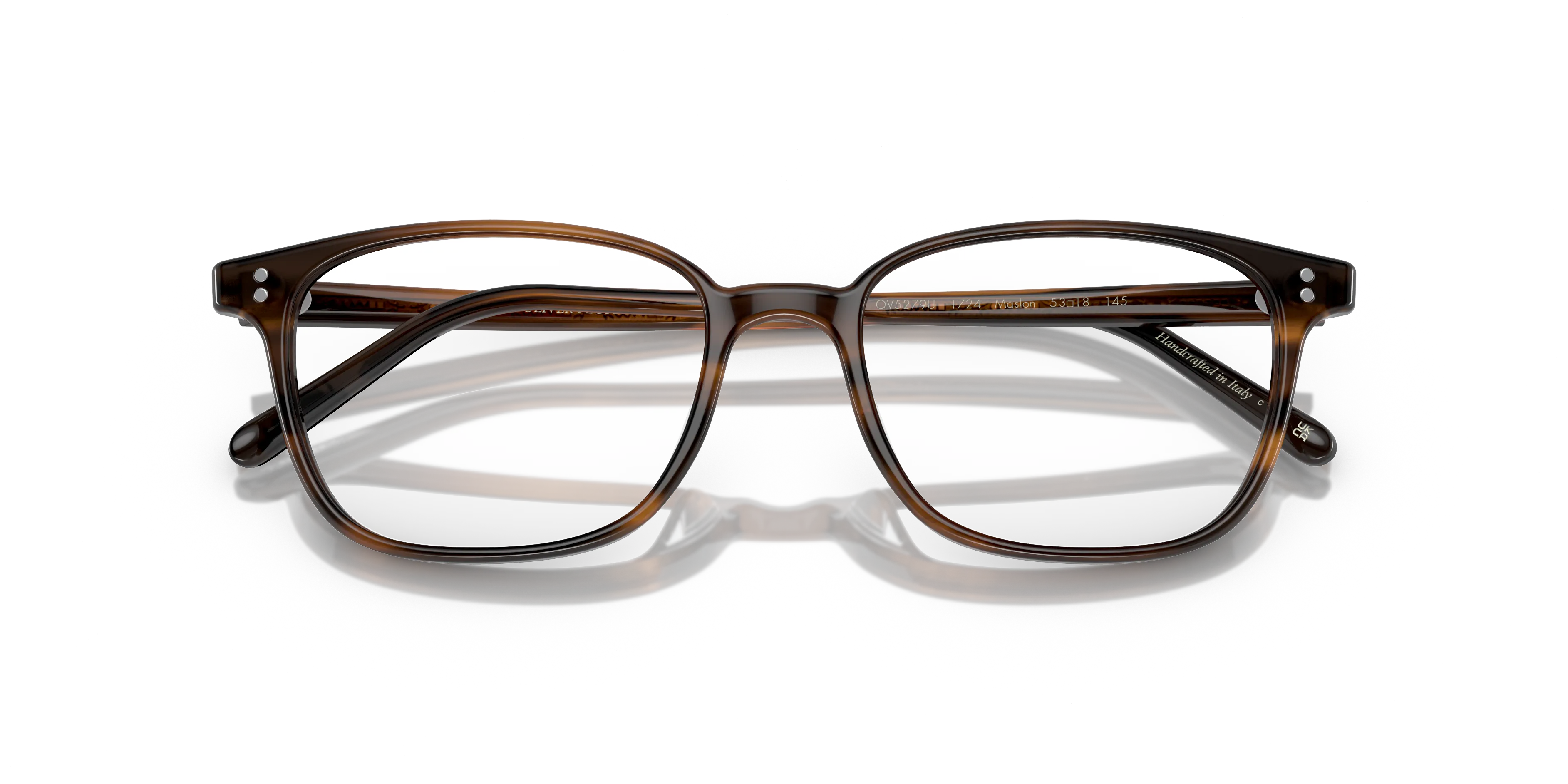 Oliver Peoples OV5279U MASLON 1724 Montature da vista Acetato Marrone Trasparente Squadrata Normale - immagine 2
