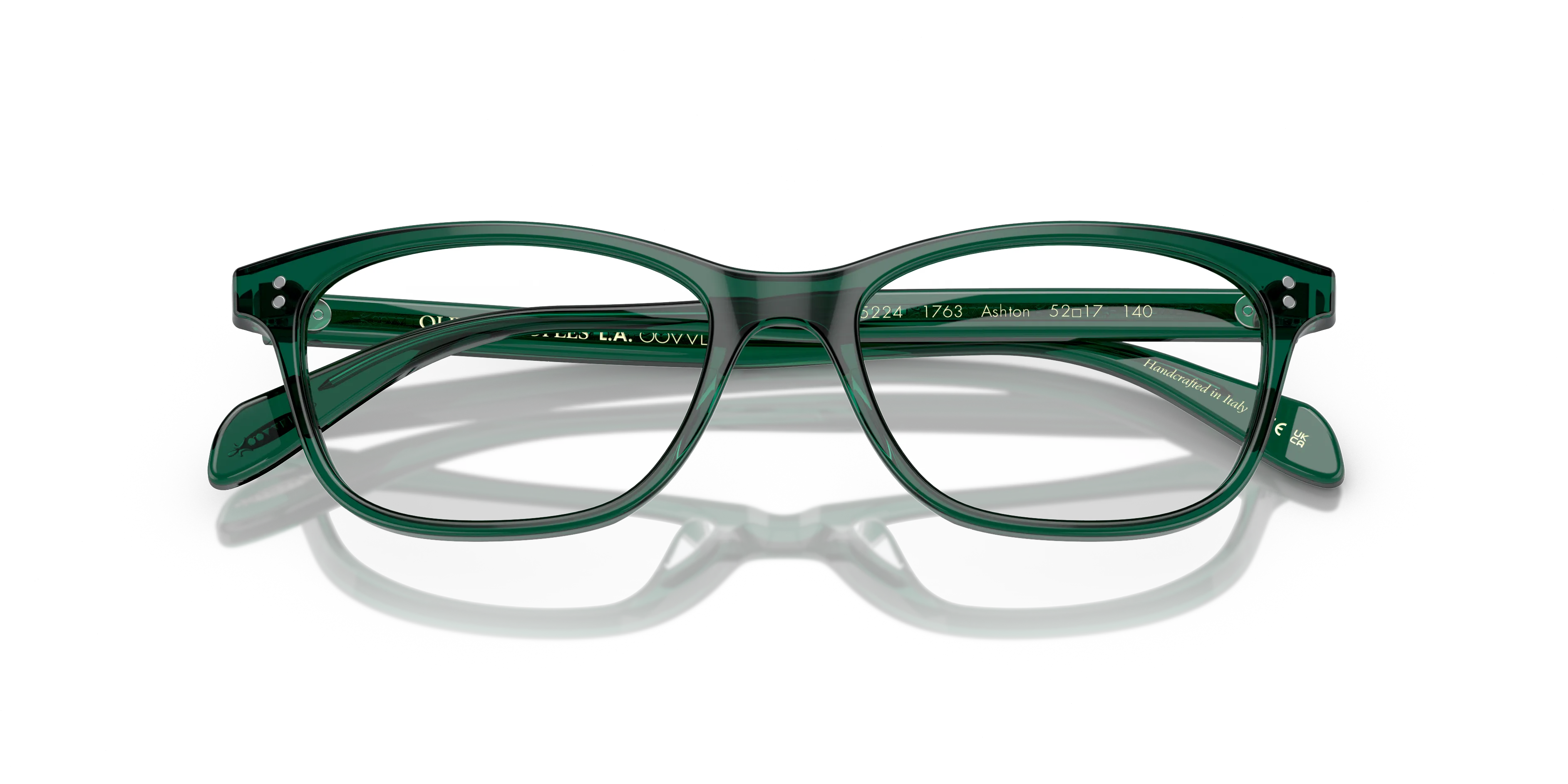 Oliver Peoples OV5224 ASHTON 1763 Montature da vista Acetato Verde Trasparente Squadrata Normale - immagine 2