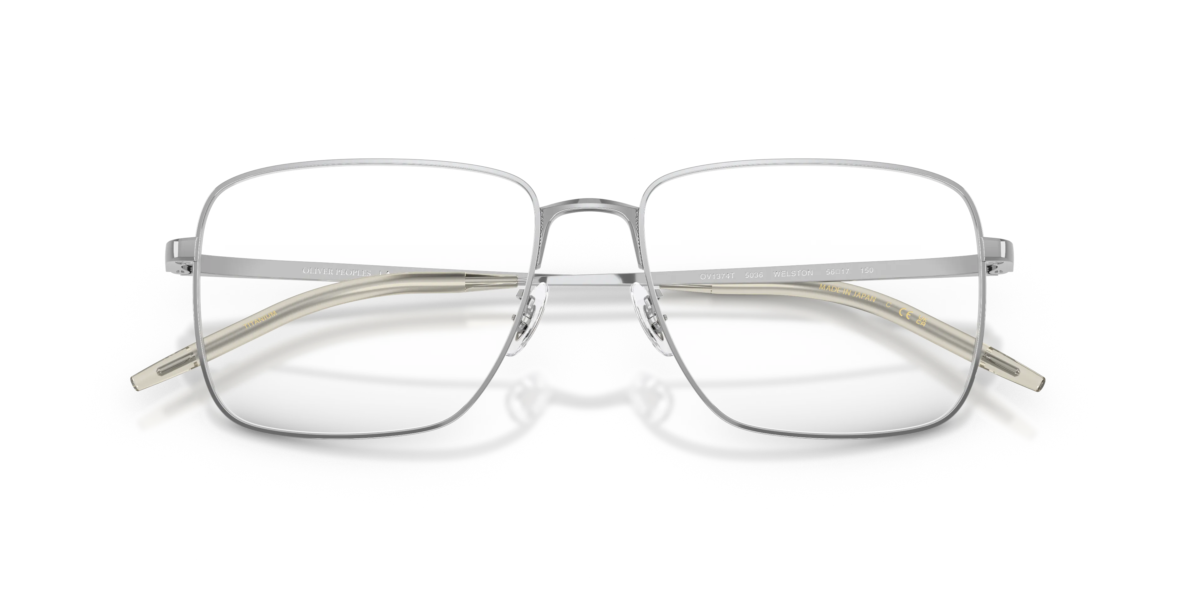 Oliver Peoples OV1374T WELSTON 5036 Montature da vista Titanio Argento Trasparente Squadrata Normale - immagine 2