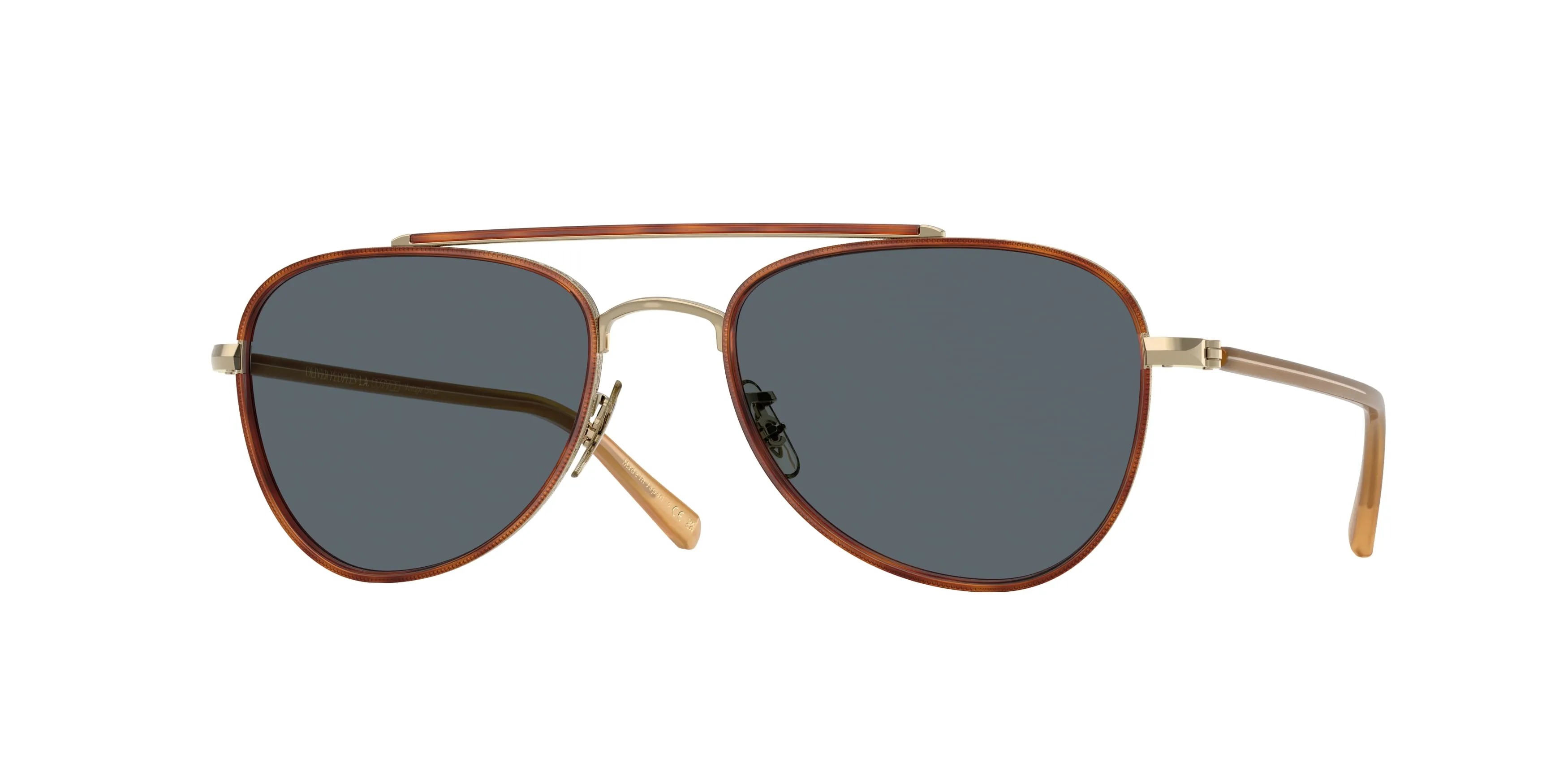 Oliver Peoples OV1372ST SACOYE 5035R5 Occhiali da sole Titanio Oro Blu Pilot Normale - immagine 1