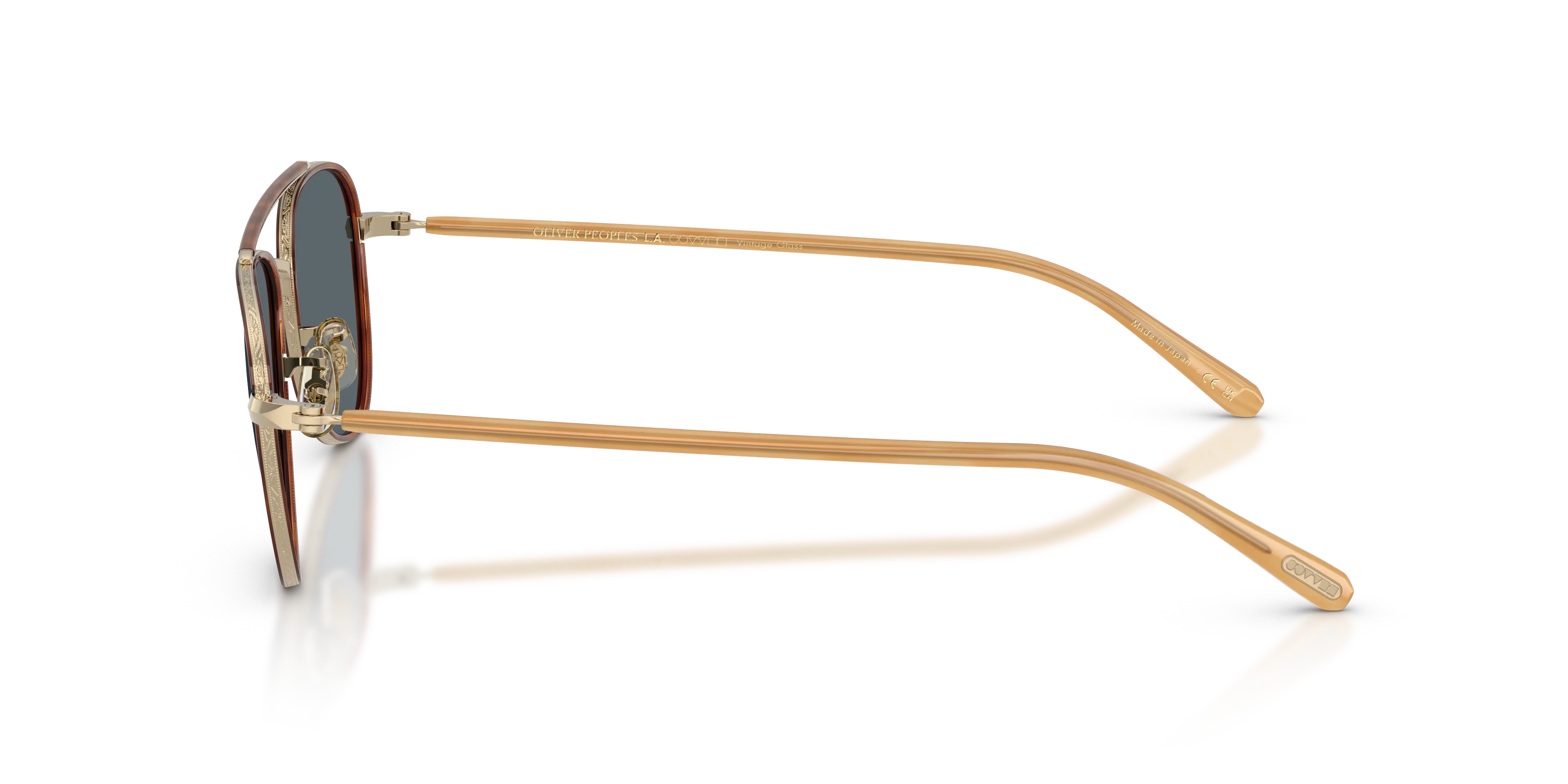 Oliver Peoples OV1372ST SACOYE 5035R5 Occhiali da sole Titanio Oro Blu Pilot Normale - immagine 4