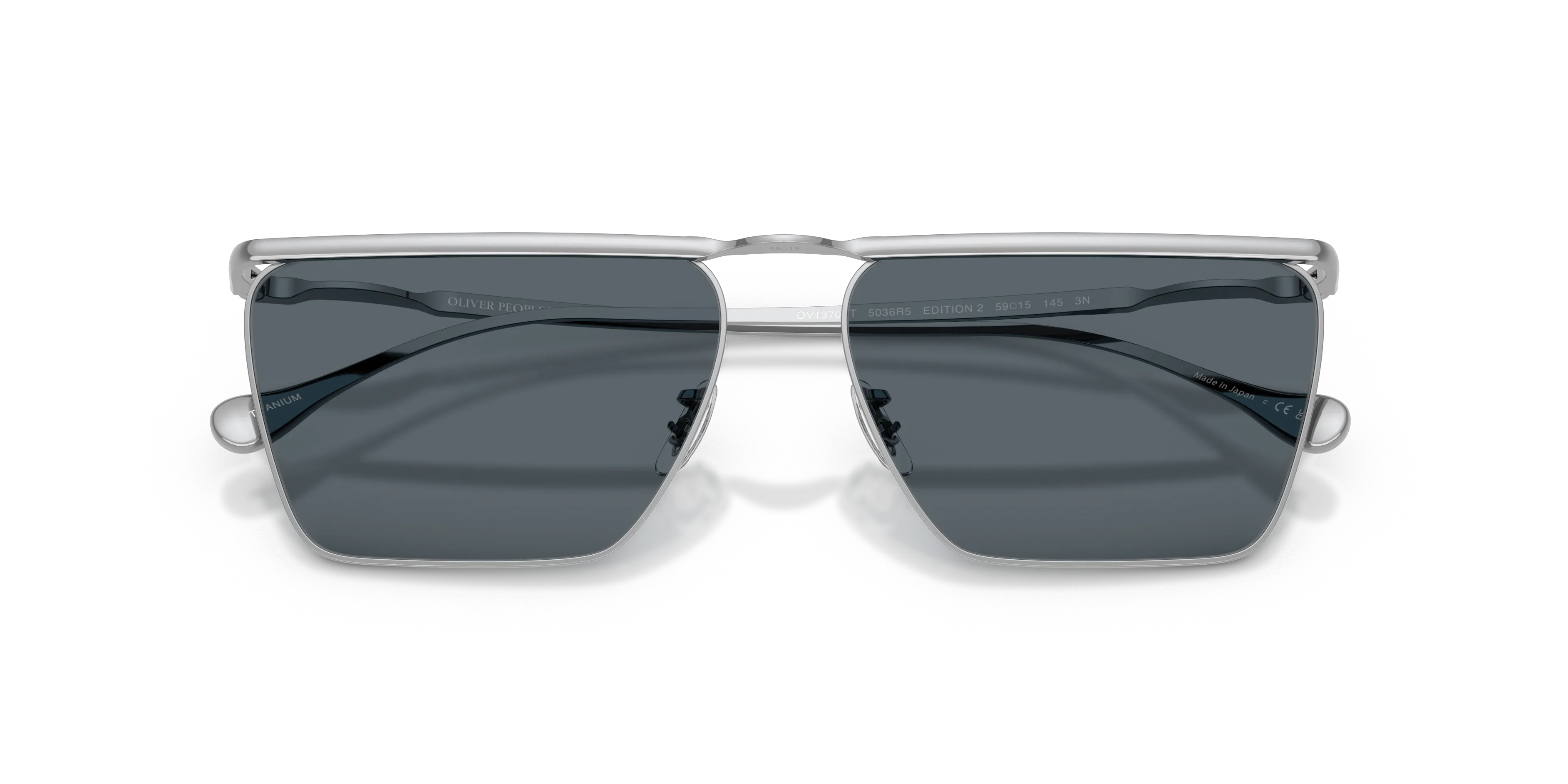 Oliver Peoples x Jil Sander OV1370ST EDITION 2 5036R5 Occhiali da sole Titanio Argento Blu Geometrica Normale - immagine 2