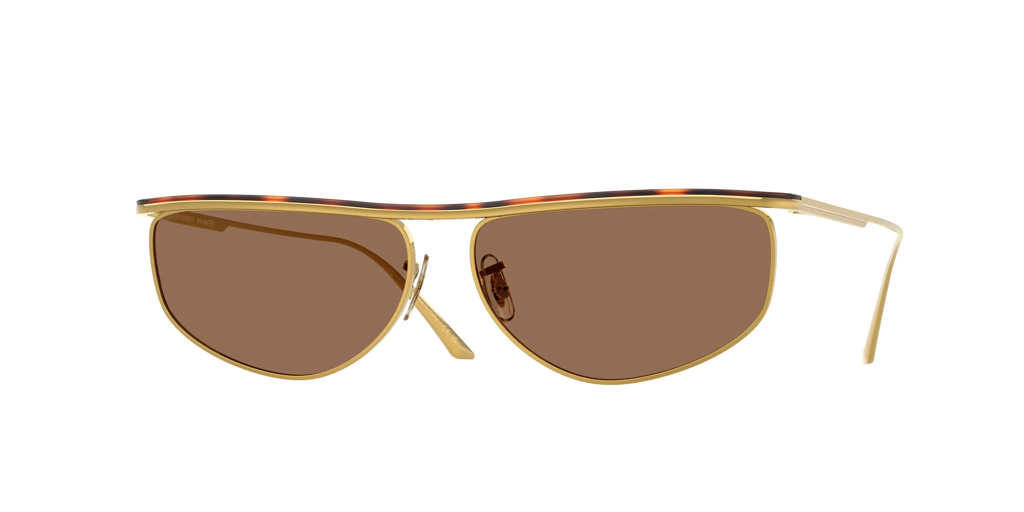 Oliver Peoples OV1367S 1986C 533273 Occhiali da sole Acciaio Oro Marrone Geometrica Normale - immagine 1
