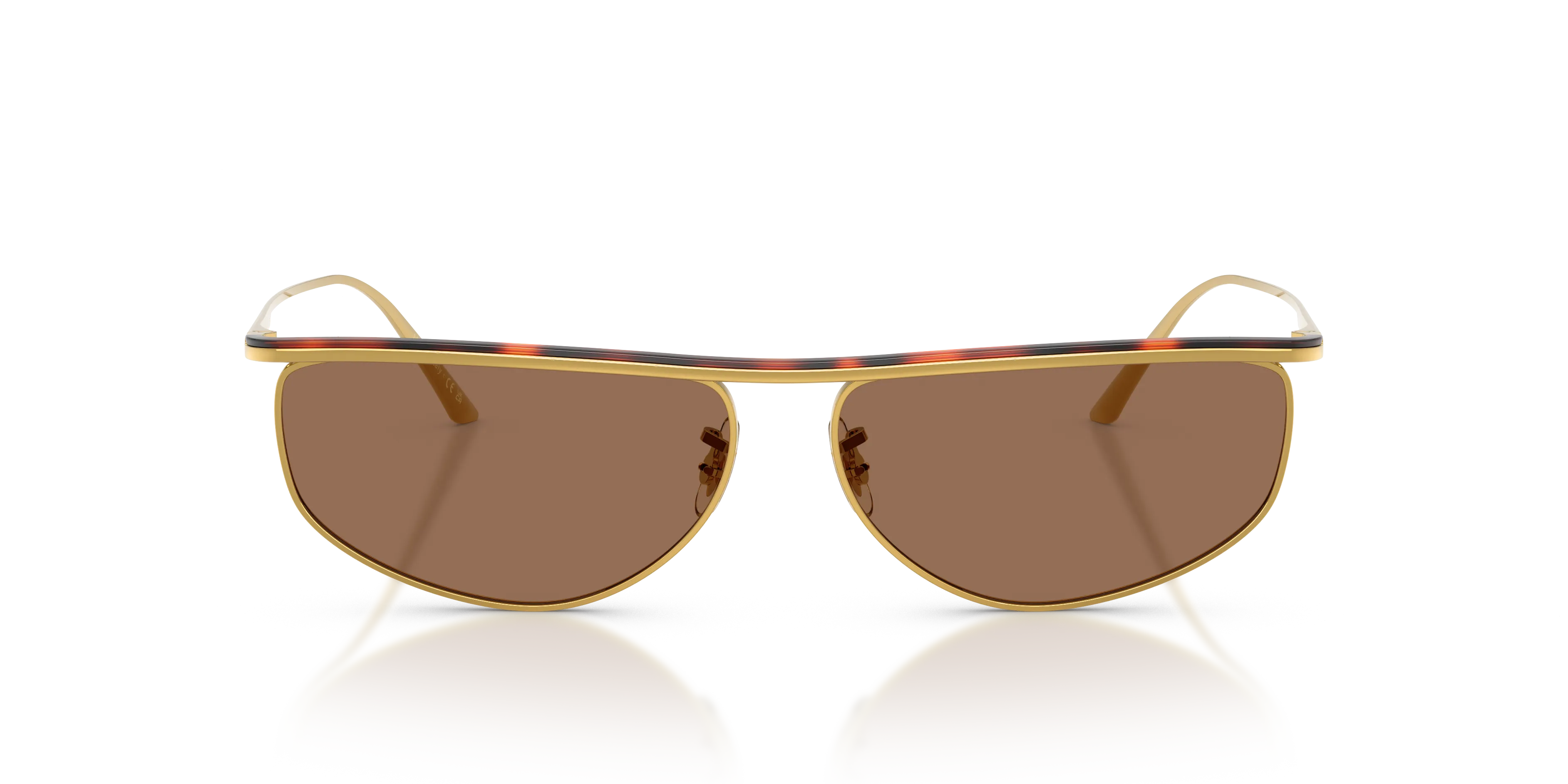 Oliver Peoples OV1367S 1986C 533273 Occhiali da sole Acciaio Oro Marrone Geometrica Normale - immagine 3