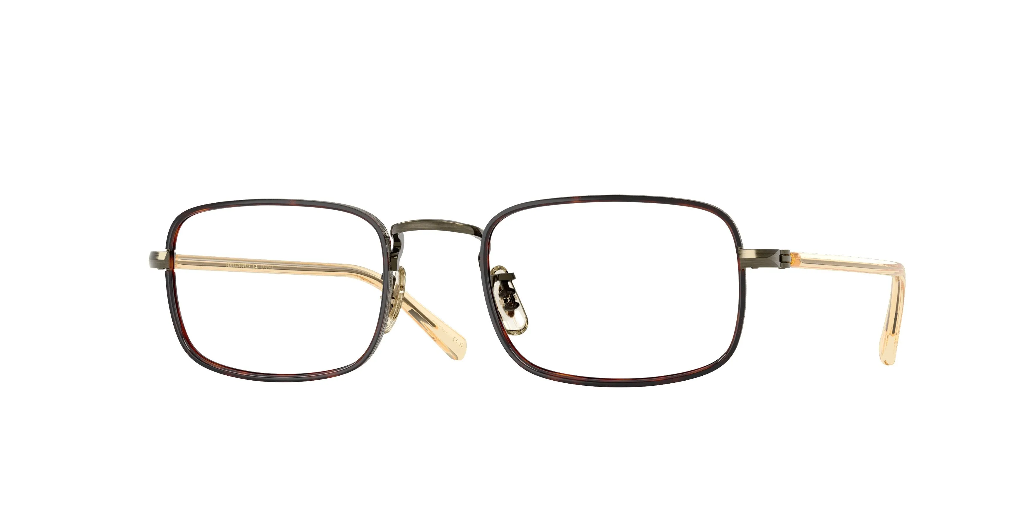 Oliver Peoples OV1366T BRYMER 5284 Montature da vista Titanio Oro Trasparente Squadrata Normale - immagine 1