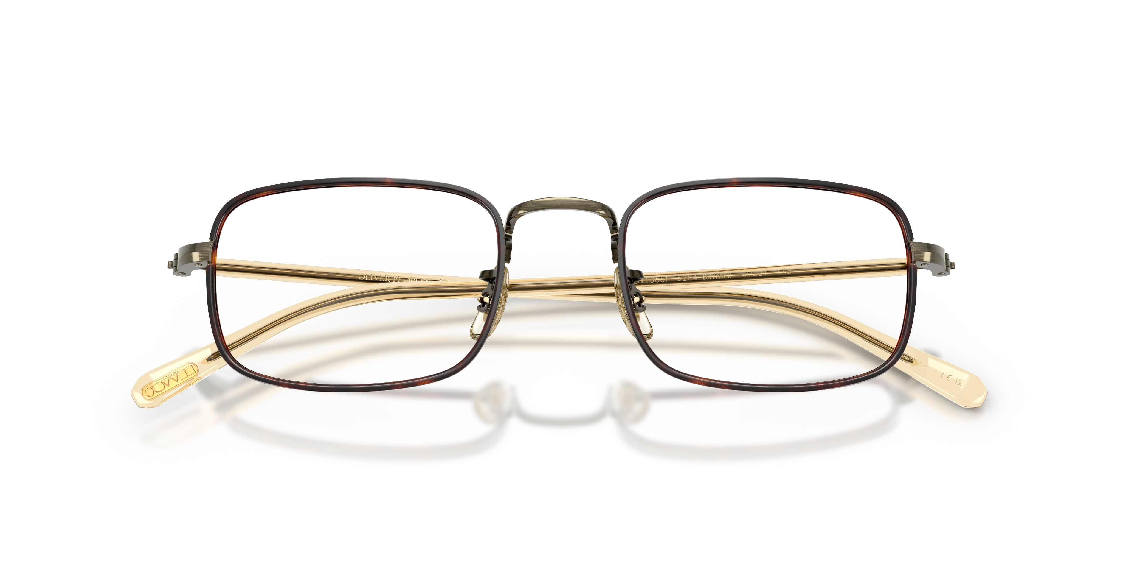 Oliver Peoples OV1366T BRYMER 5284 Montature da vista Titanio Oro Trasparente Squadrata Normale - immagine 2