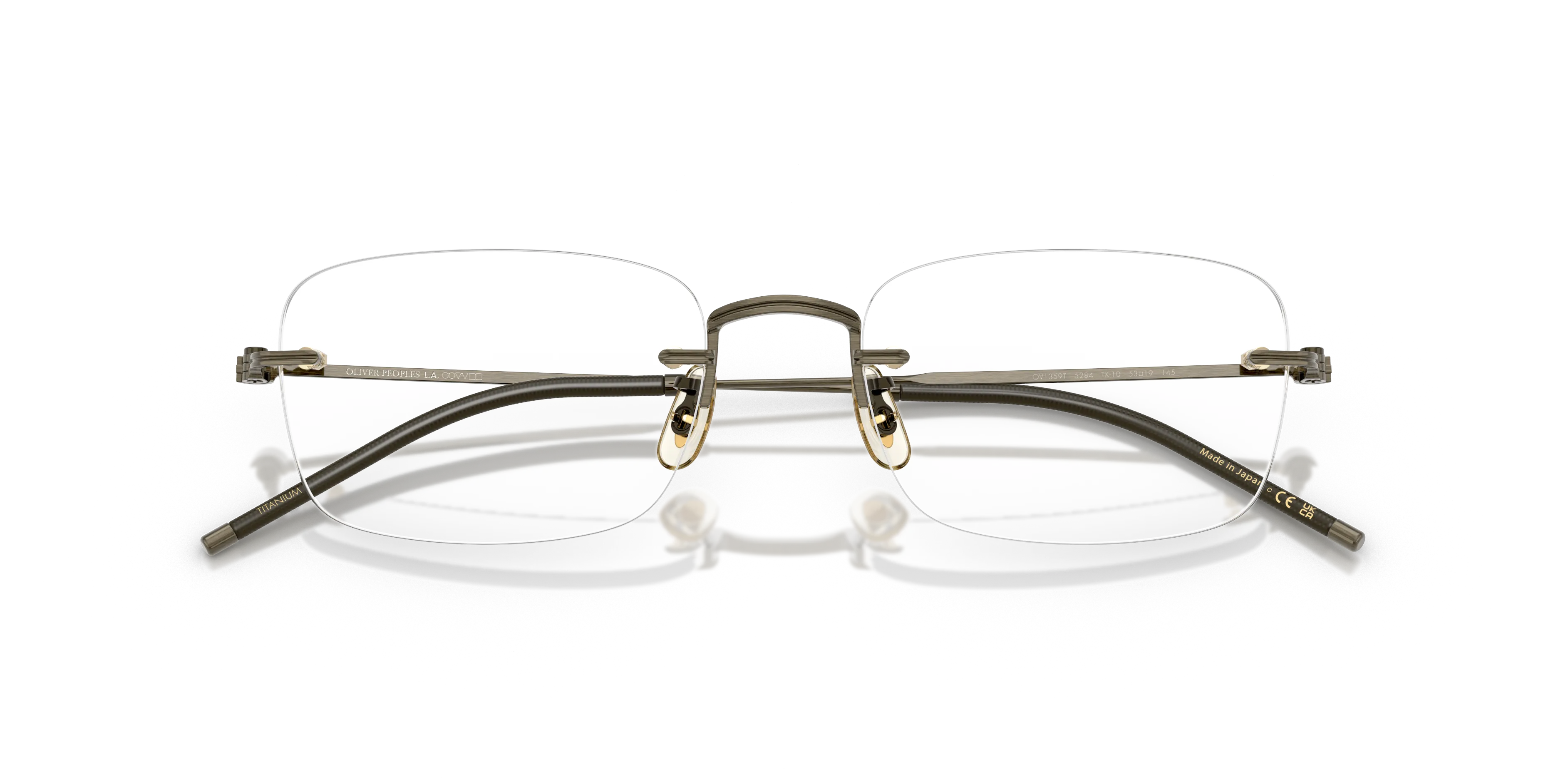 Oliver Peoples OV1359T TK-10 5284 Montature da vista Titanio Oro Trasparente Squadrata Normale - immagine 2