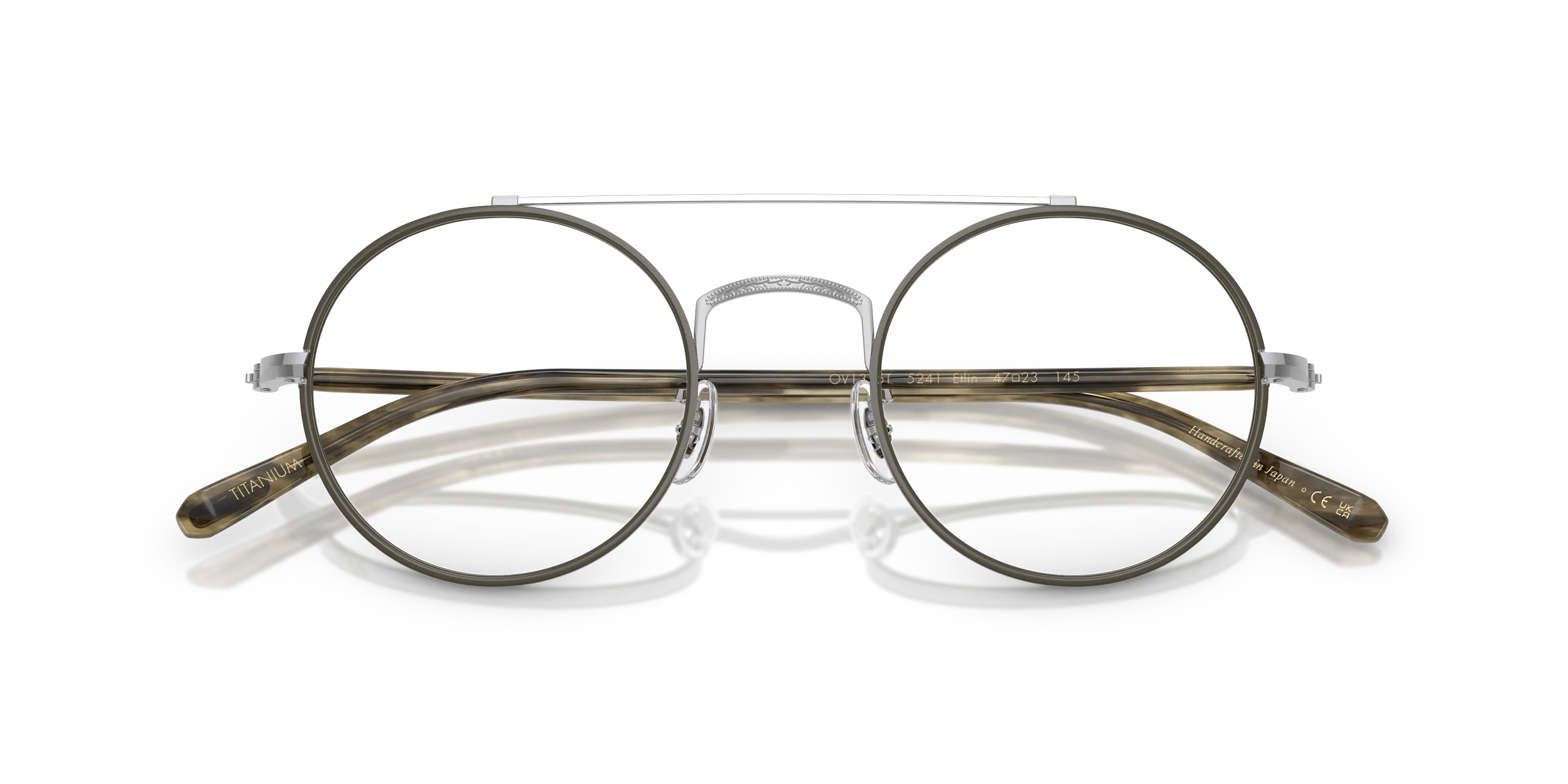 Oliver Peoples OV1355T ETLIN 5241 Montature da vista Titanio Argento Trasparente Rotonda Normale - immagine 2
