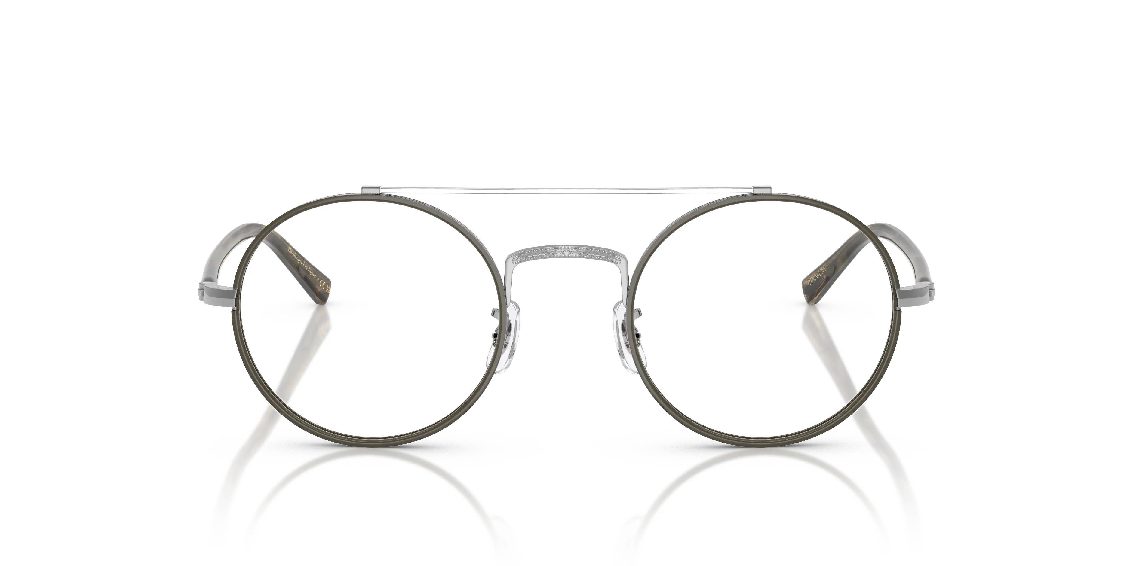 Oliver Peoples OV1355T ETLIN 5241 Montature da vista Titanio Argento Trasparente Rotonda Normale - immagine 3