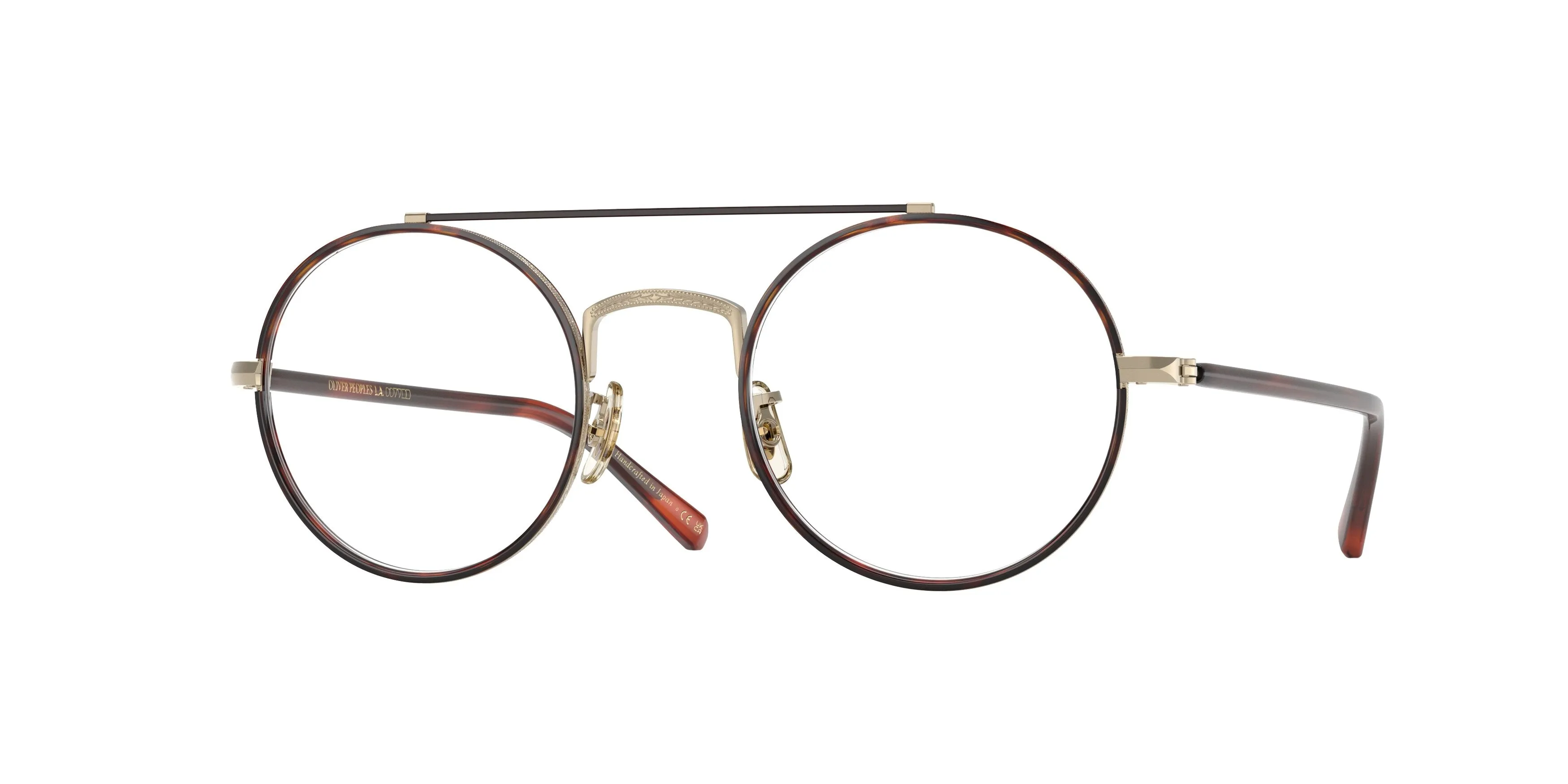 Oliver Peoples OV1355T ETLIN 5035 Montature da vista Titanio Oro Trasparente Rotonda Normale - immagine 1